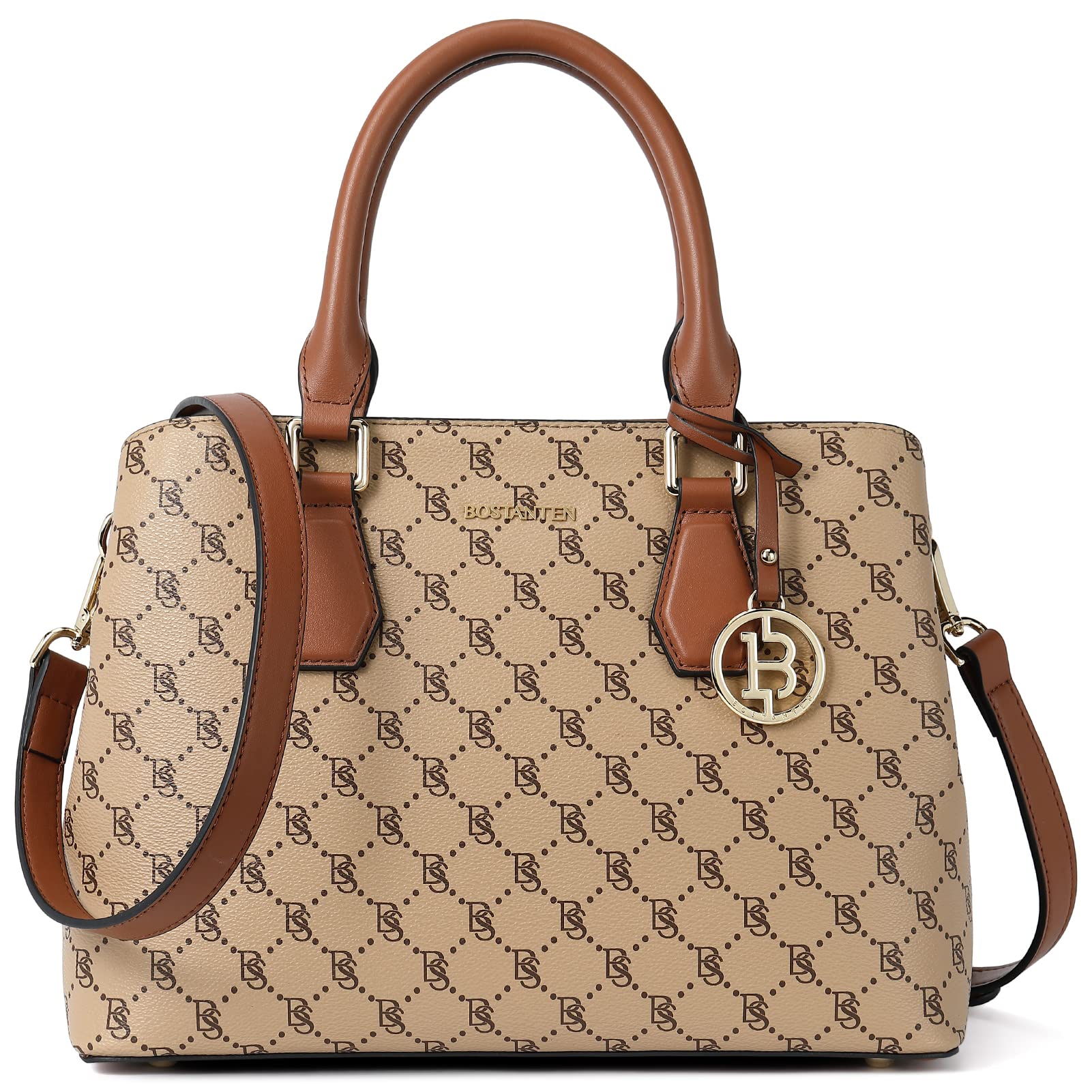 BOSTANTEN Genuine Leather Women's Handbag Top Handle Satchel Purse Medium Size - Perfect for Work, Travel, and Everyday Use