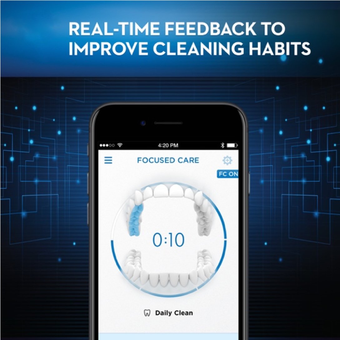 Oral-B 7500 Electric Toothbrush with 3 Replacement Brush Heads & Travel Case - Black | Smart Pressure Sensor, Bluetooth Connectivity | Perfect for Travel & Daily Oral Care