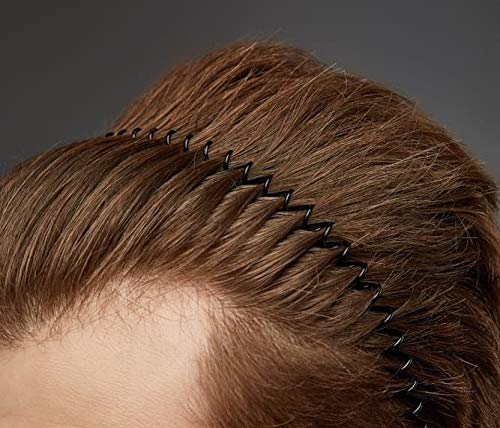 MOOLYAVAAN Non-Slip Zigzag Metal Hairband for Sports & Fitness - Flexible Wavy Headband for Men & Women - Pack of 2 Black Unisex Hair Accessories (Perfect for Running, Yoga & Workouts)