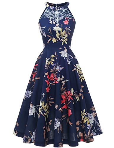 Navy Blue Flower
