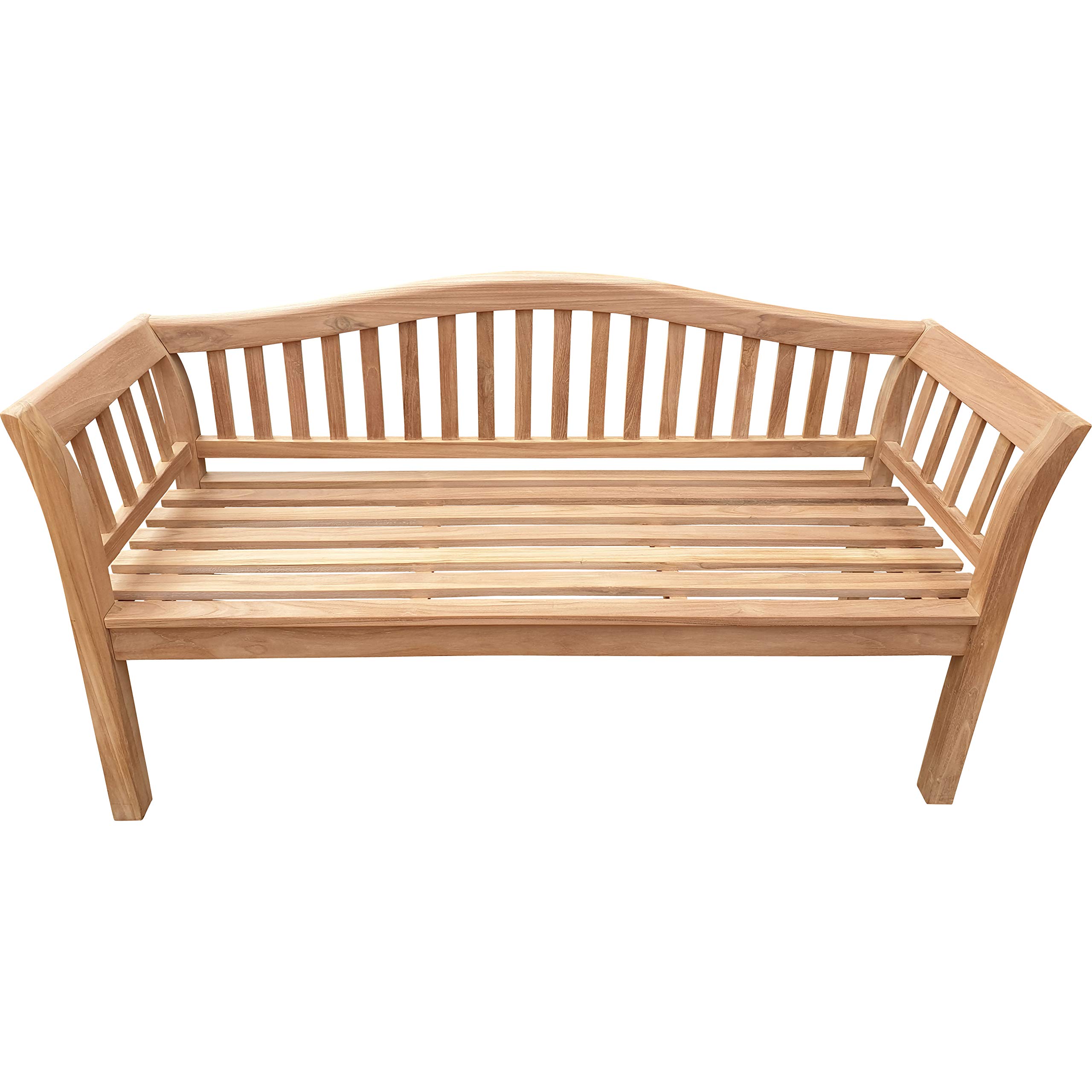 Premium 5-Foot Seven Seas Teak Oklahoma Outdoor Patio Bench - Solid Teak Wood Garden Seating for Backyard, Poolside & Deck - Weather-Resistant Durable Outdoor Furniture