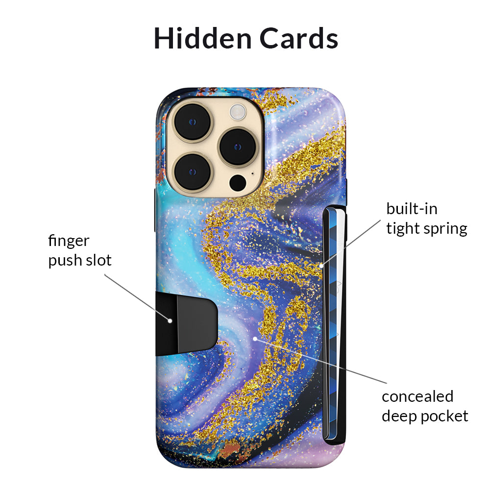 Sparkly Glitter iPhone Wallet Case for Galaxy Series - Perfect for Everyday Use, Travel & Shopping