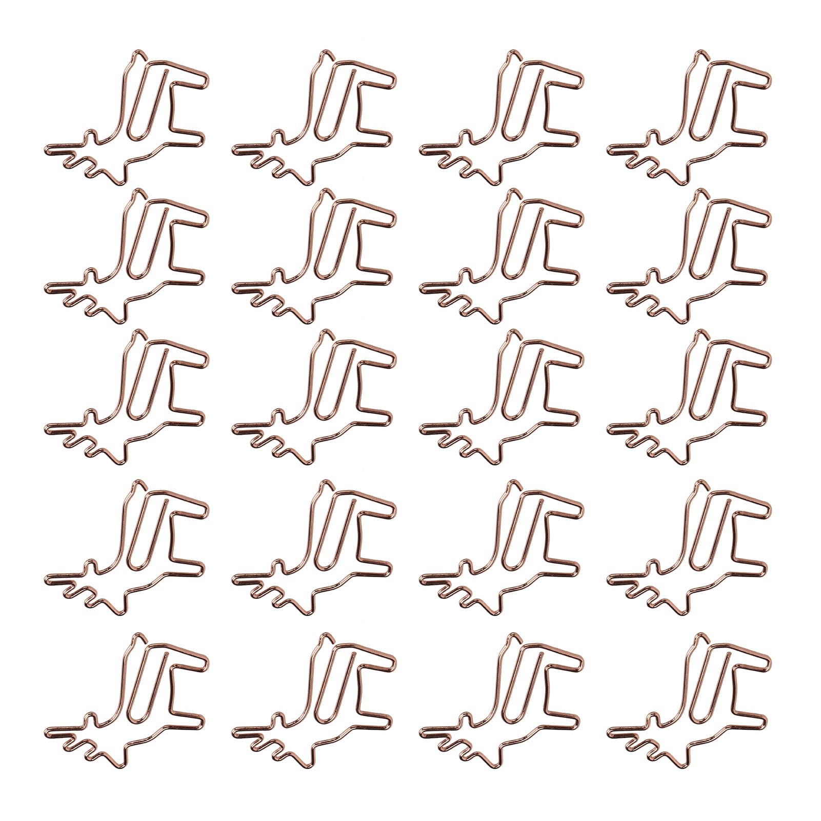 20pcs Cat-Shaped Paper Clips - Durable Electroplated Office Supplies for Files, Bookmarks & Photos | Cute Stationery for School, Office & Scrapbooking