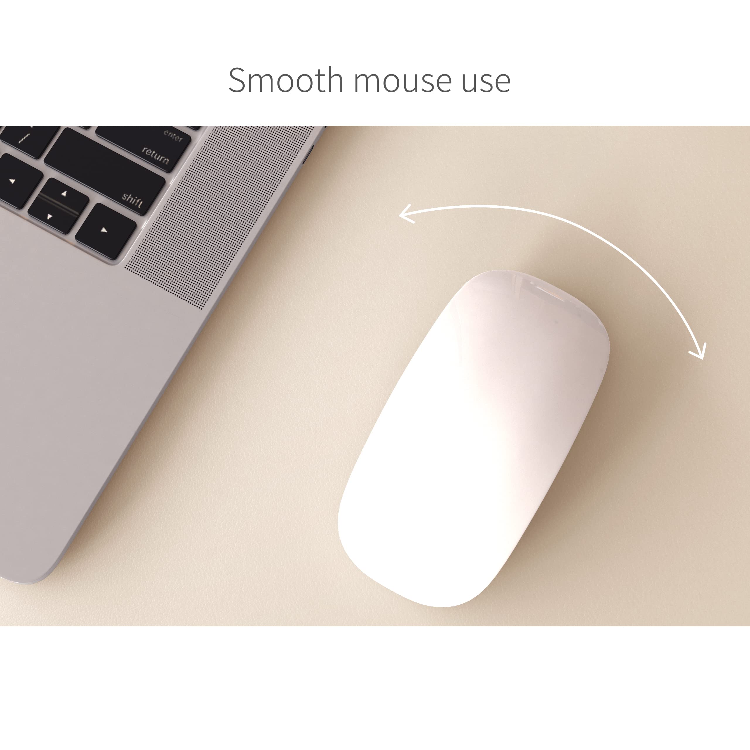Premium Dual-Sided Mouse Pad - Natural Cork & PU Leather Large Desk Mat for Office & Home Workspace, Non-Slip Waterproof Desk Protector, Easy to Clean (Apricot, 23.6