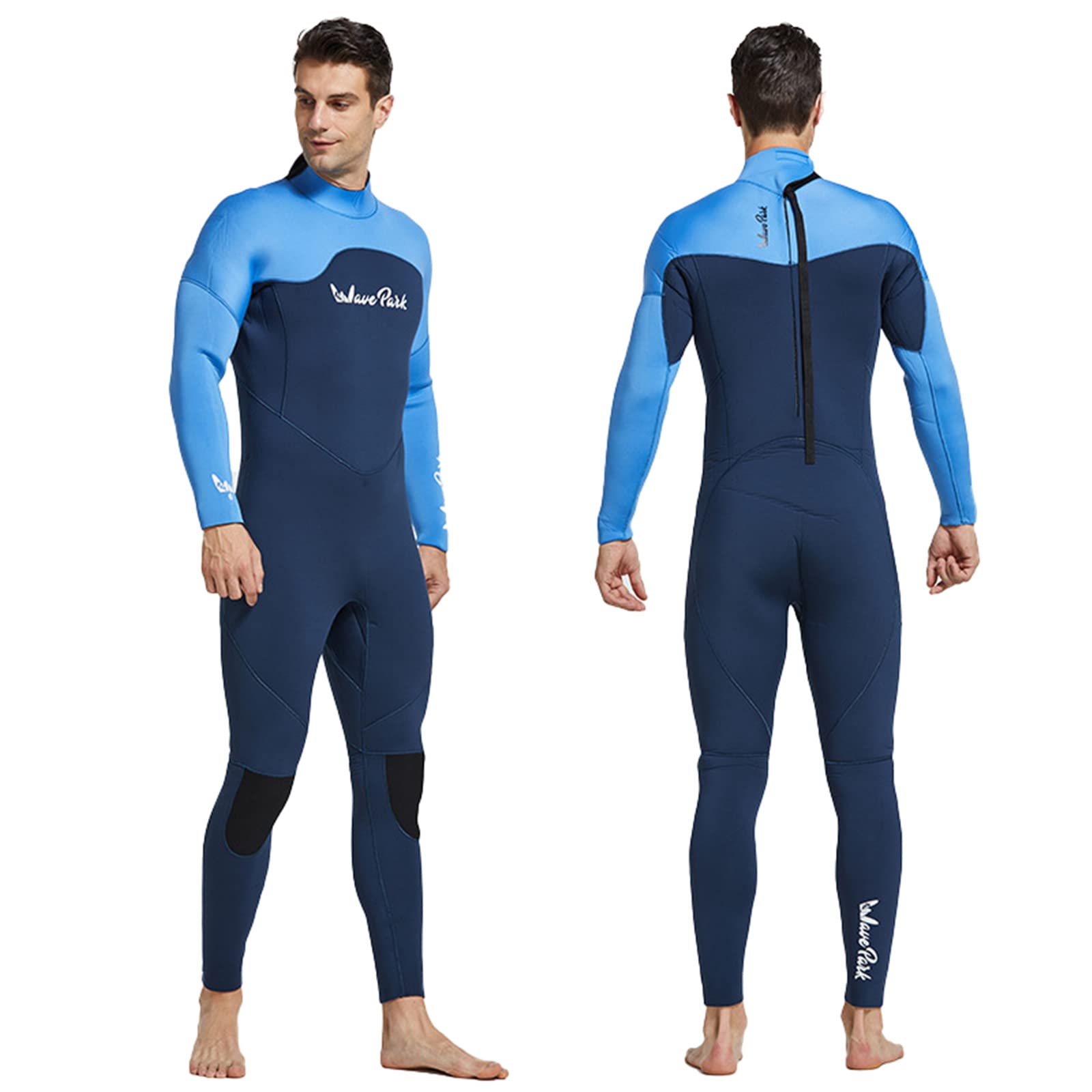 HWZZ 5mm Neoprene Wetsuit for Men - Full Body Long Sleeve Scuba Diving Suit with Back Zipper, UV Protection for Swimming, Snorkeling & Water Sports | Perfect for Ocean Adventures, Surfing & Cold Water Activities
