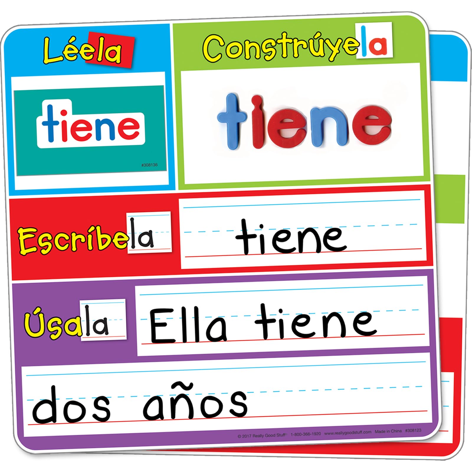 Spanish Magnetic Read, Build & Write Boards with High-Frequency Words & Letters Kit - Bilingual Learning Tool for Kids - Perfect for Classroom & Homeschool Spanish Language Practice