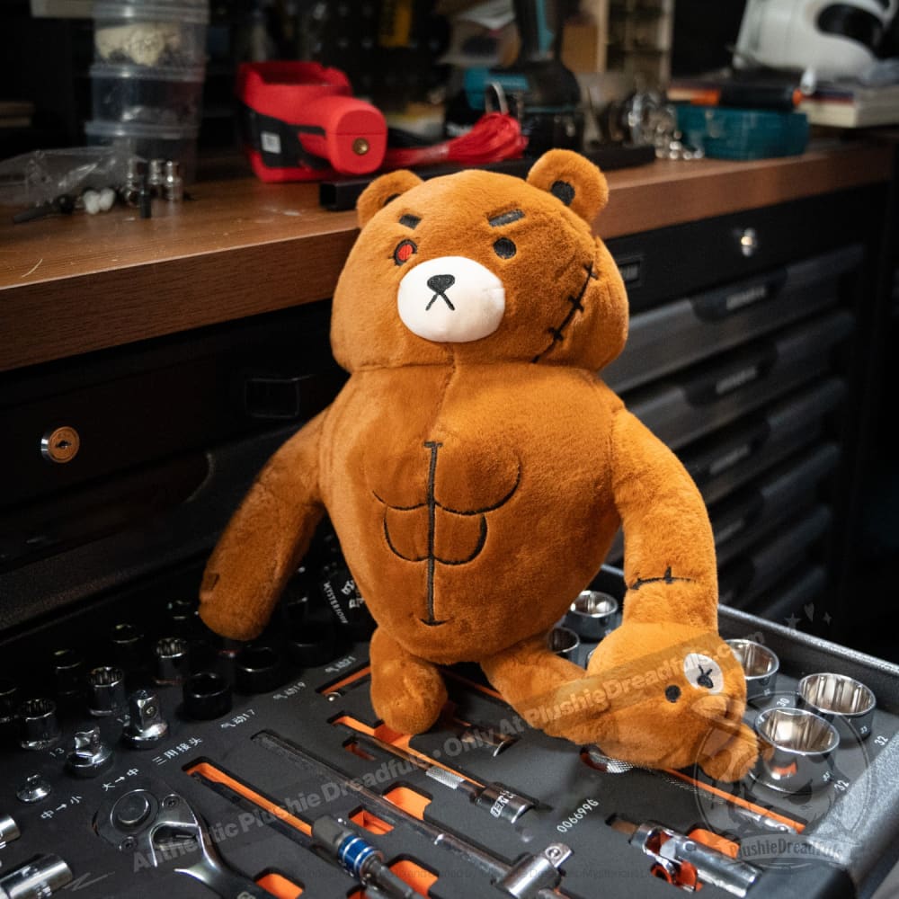 Plushie Dreadfuls Bearfisted Ripped Bear Stuffed Animal Toy - Cute Huggable Plush for Kids, Gift for Bear Lovers, Perfect for Bedroom Decor & Comfort