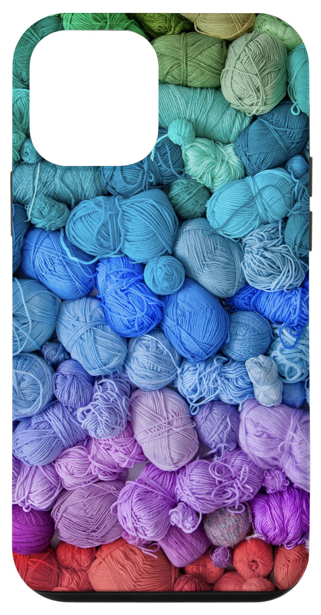 Colorful Crochet Knitting Yarn Case for iPhone 12 Mini - Stylish & Protective Phone Cover for Women, Girls - Perfect for Daily Use, Travel & Gift Giving