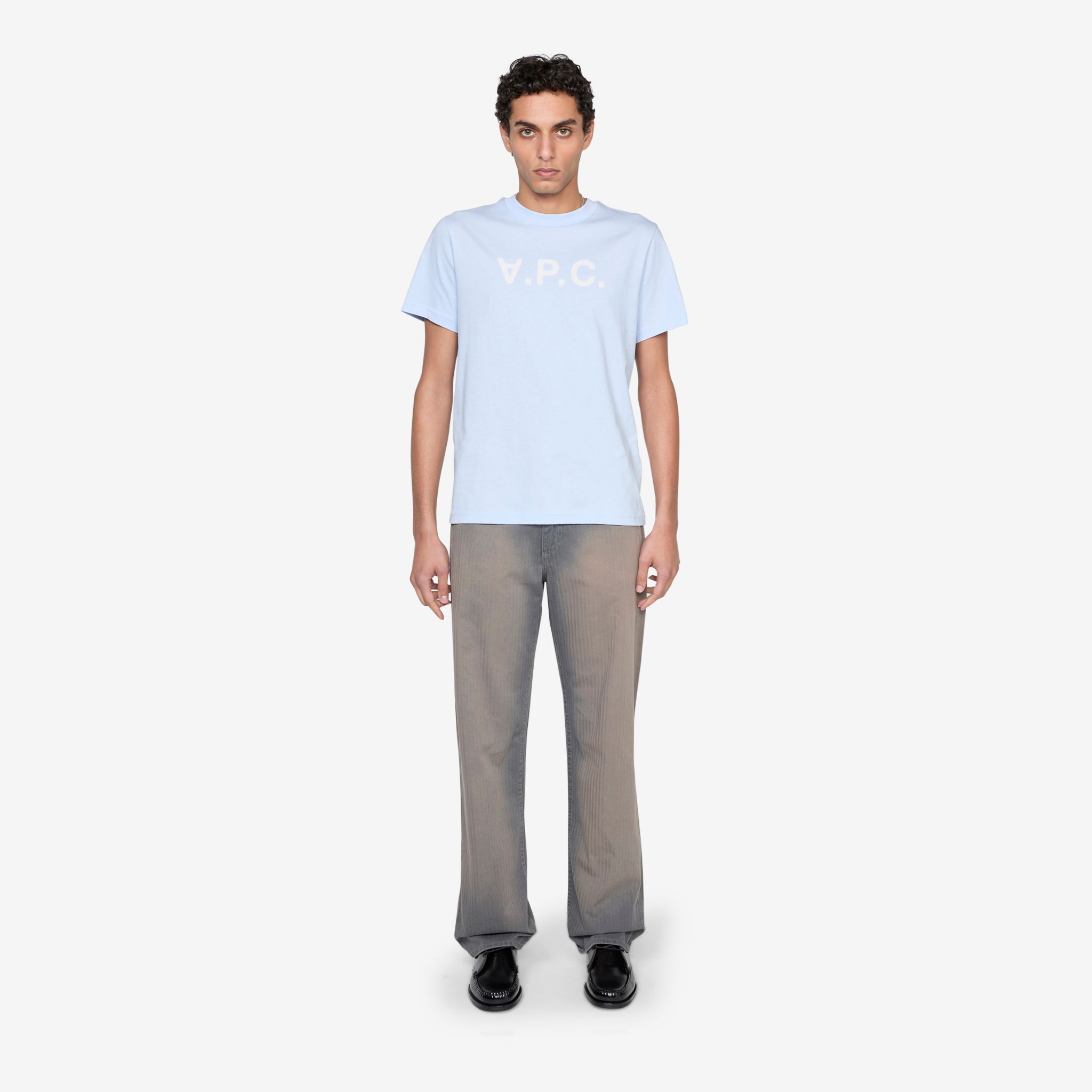 Premium Cotton Standard Grand VPC T-Shirt - Sky Blue & White | Comfortable Casual Wear for Men & Women | Perfect for Everyday Outfits, Gym, and Street Style Fashion