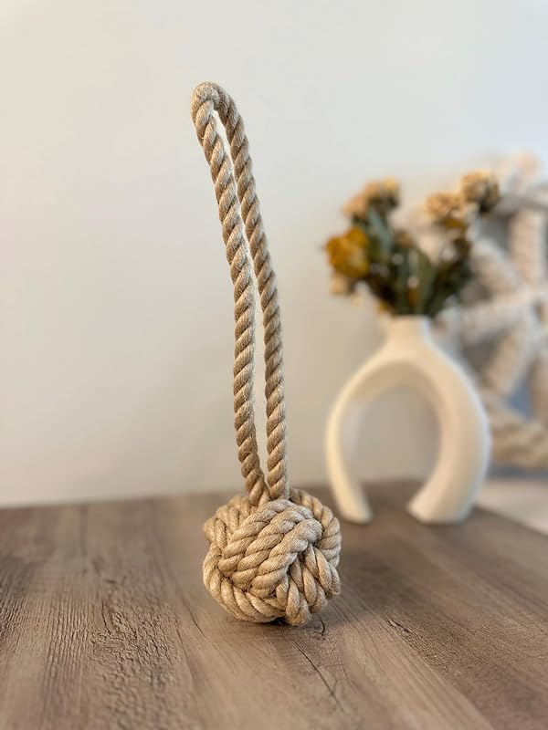 Natural Hemp Tug Rope Ball for Dogs - Handmade Eco-Friendly Chew Toy | Durable & Sustainable Hemp Rope Dog Toy for Fetch, Tug-of-War & Teeth Cleaning | Perfect for Indoor & Outdoor Playtime