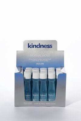 PROCLERE KINDNESS Setting Lotion for Normal Hair - Blue Formula (24 x 20ml) | Long-Lasting Hair Styling & Frizz Control for Everyday Use