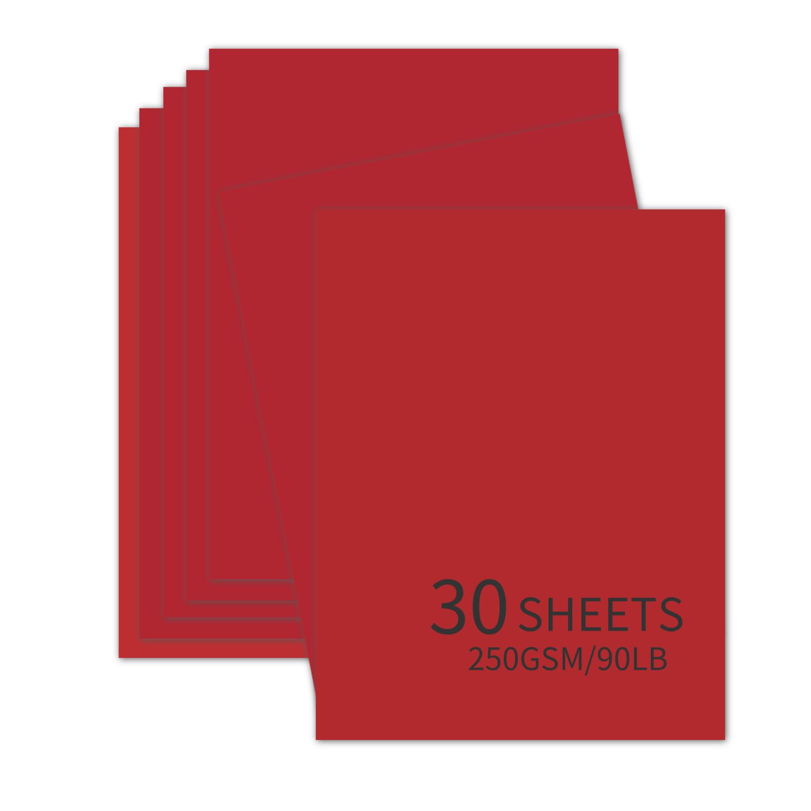 Premium 30 Sheets Red Cardstock Paper 8.5