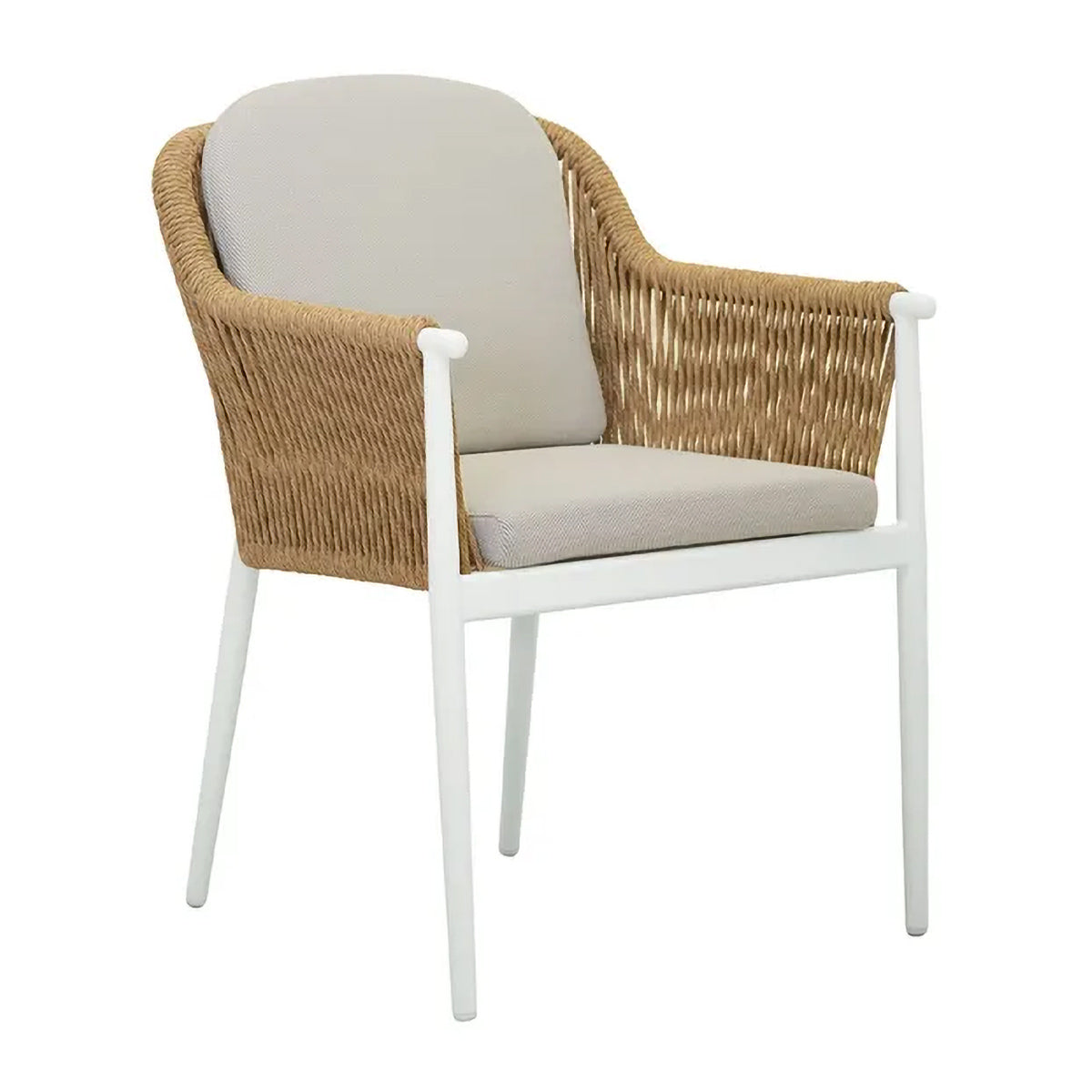 Delphi Modern Dining Armchair - Upholstered Fabric Seat, Sturdy Wooden Legs for Kitchen, Dining Room, and Office Use
