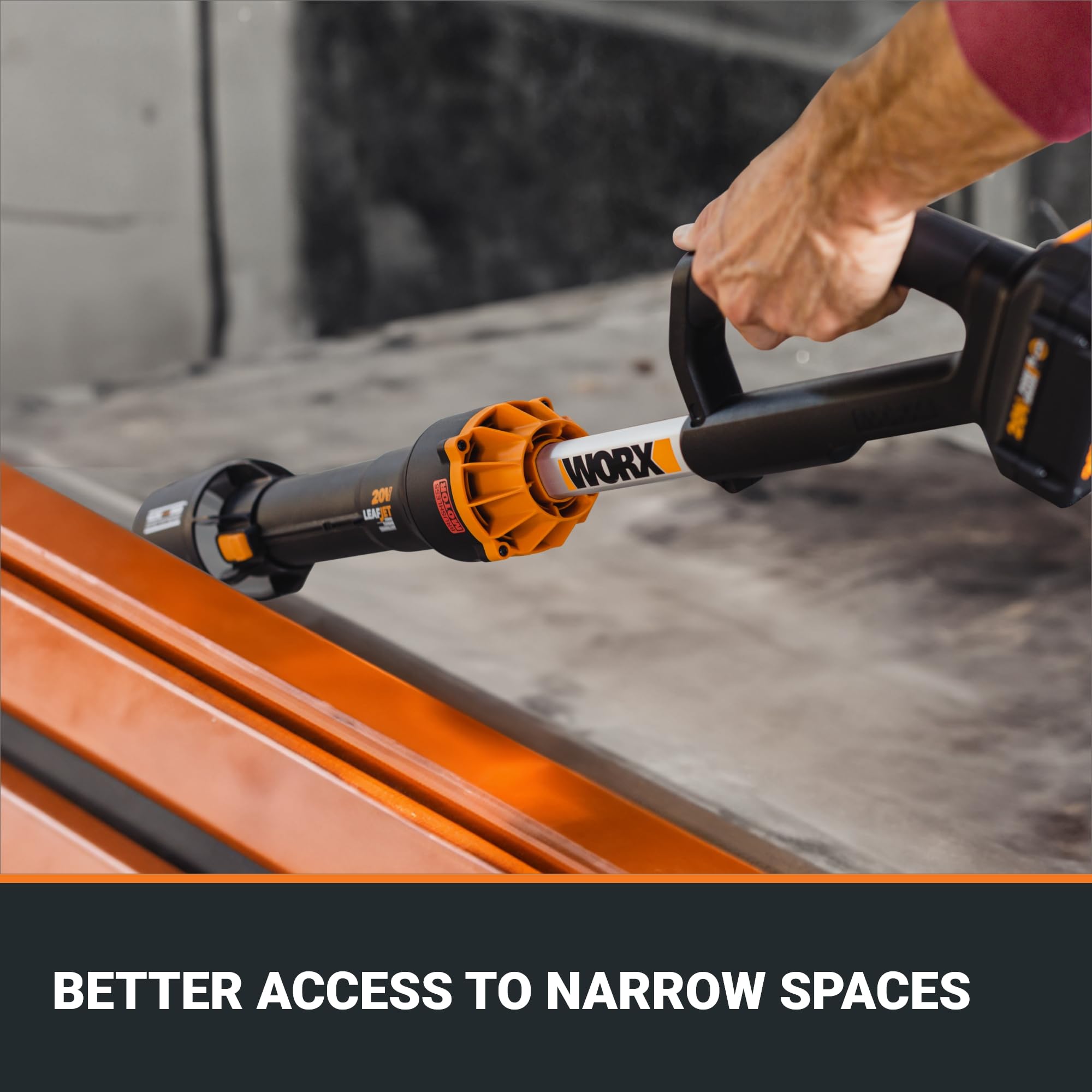 WORX WG543 20V Cordless Leaf Blower with Brushless Motor - Includes Battery & Charger (3.8 Lbs) - Powerful & Lightweight for Lawn Care, Yard Cleanup, and Outdoor Maintenance