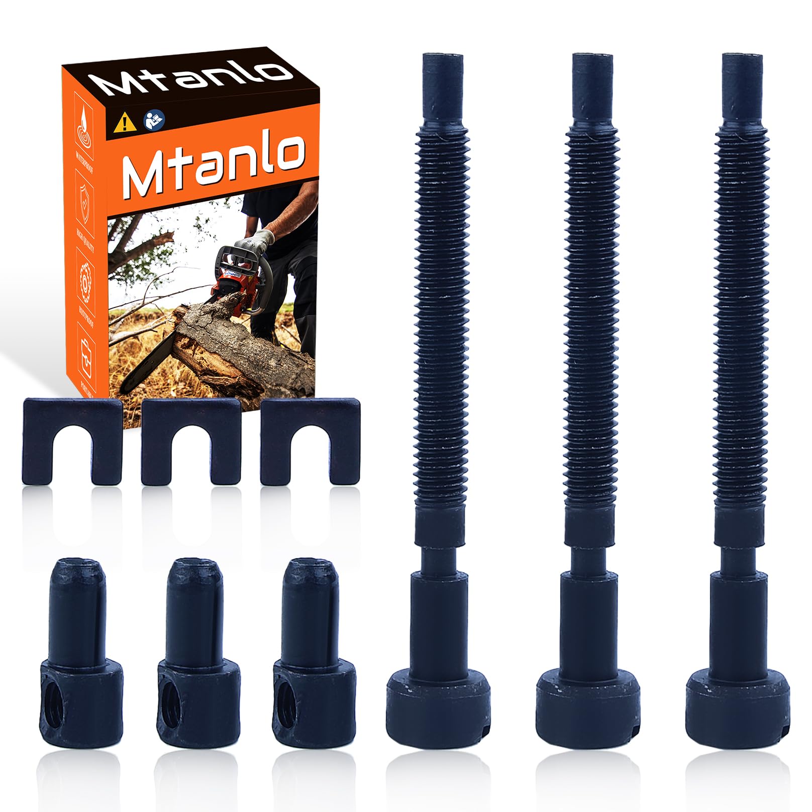 3-Pack Chain Adjuster Tensioner Screw Replacement for Jonsered 2077 2083 625 630 670 Chainsaws - Perfect for DIY Chainsaw Maintenance & Repair
