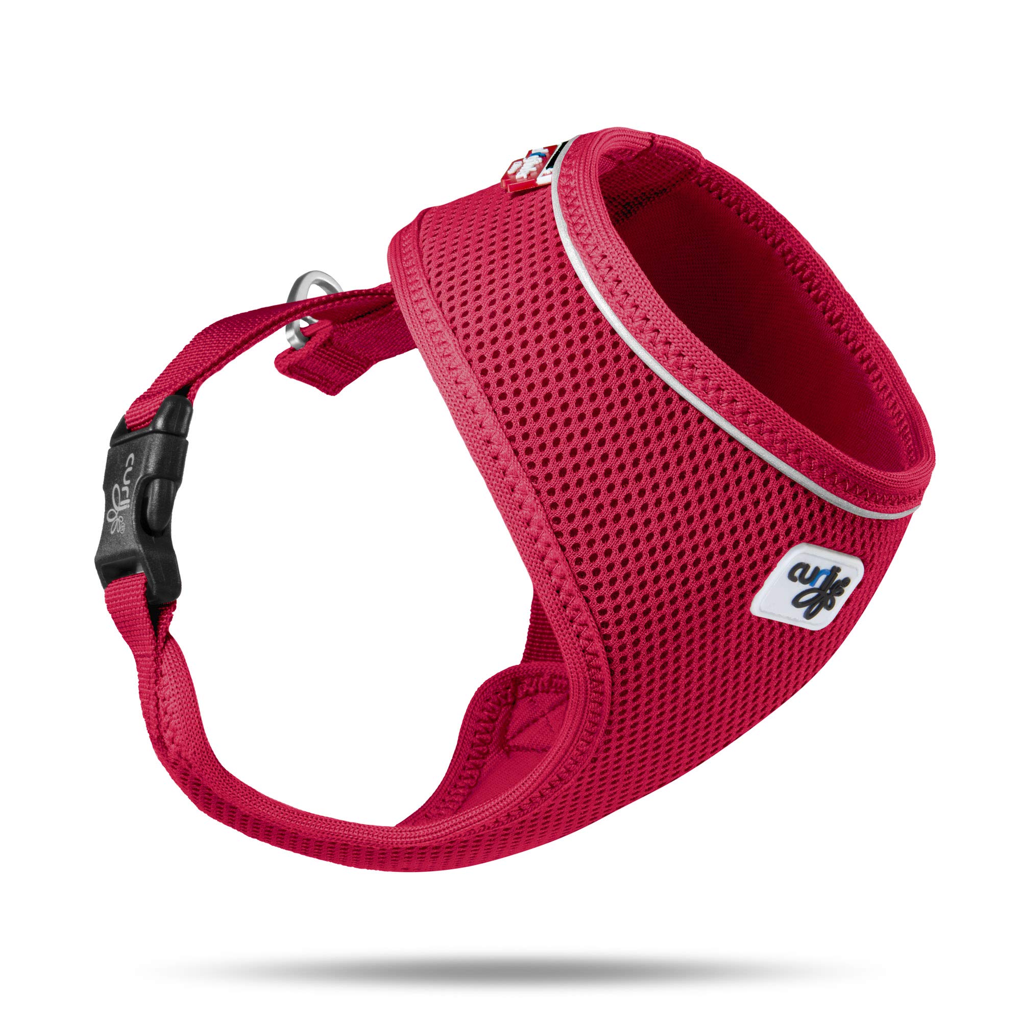Premium Air-Mesh Dog Harness - Red, Adjustable & Breathable for Small to Medium Dogs - Perfect for Walking, Running & Outdoor Adventures