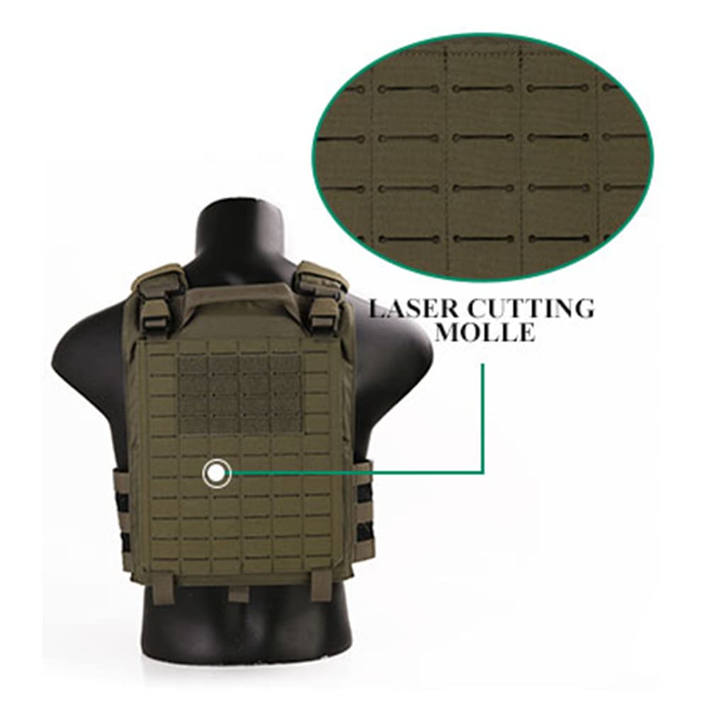 EmersonGear LAVC Assault Plate Carrier with ROC, Quick Release Tactical Military Airsoft Paintball Vest - MOLLE Expandable Design for Combat Training & Outdoor Adventures