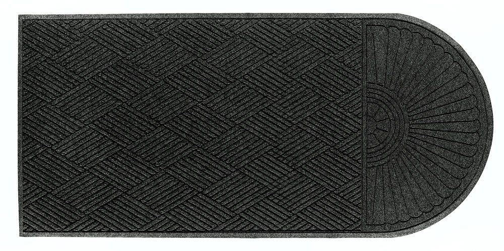 Premium Waterhog Eco Grand Premier PET Polyester Fiber Indoor/Outdoor Floor Mat with SBR Rubber Backing - 5.5' x 3' Size, 3/8