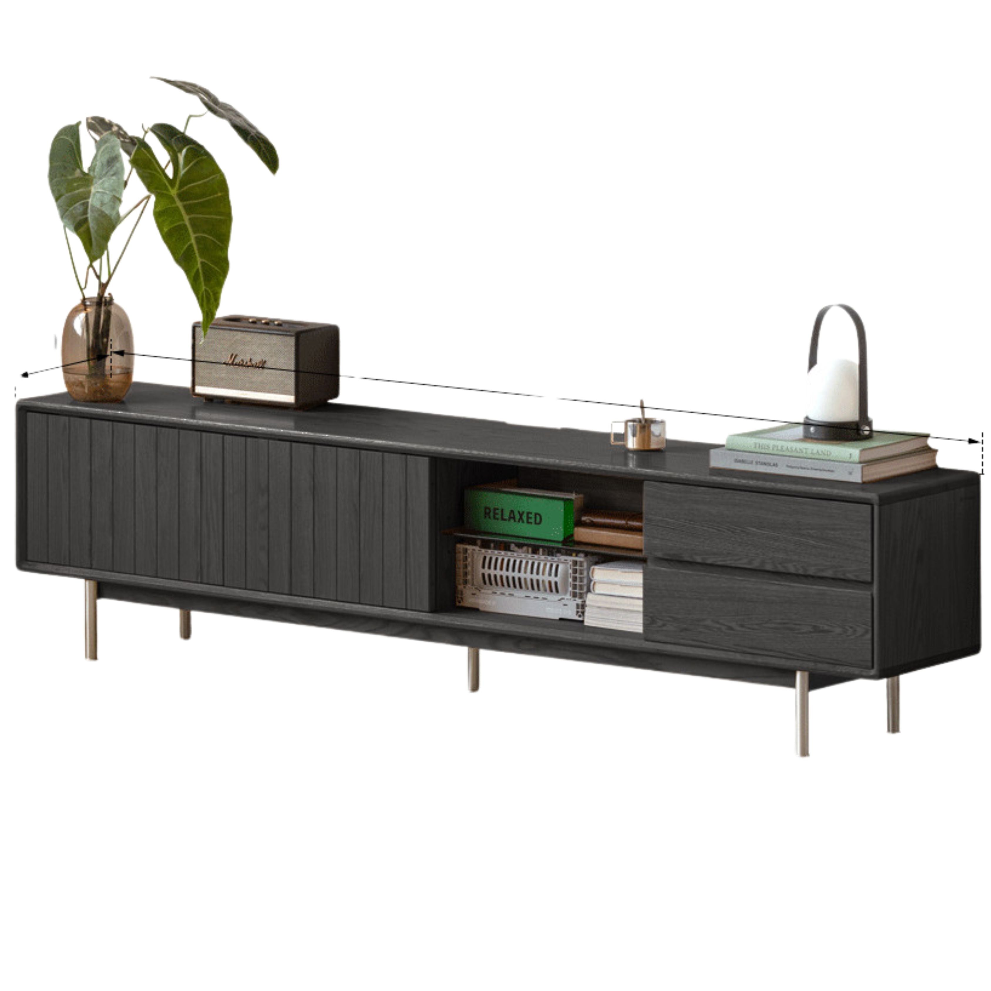 78.7x13.8x19.7 inch / 200x35x50 cm / smoke color / TV cabinet