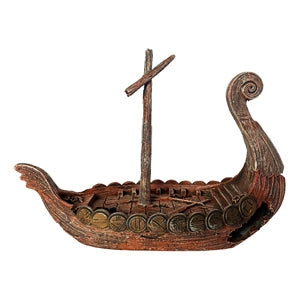 AquaWorld Viking Ship Model - Handcrafted Wooden Viking Longboat Decor for Home, Office & Gifts | Norse History Collectible, Scandinavian Boat Display, Medieval Ship Replica for Shelf & Desk Decor