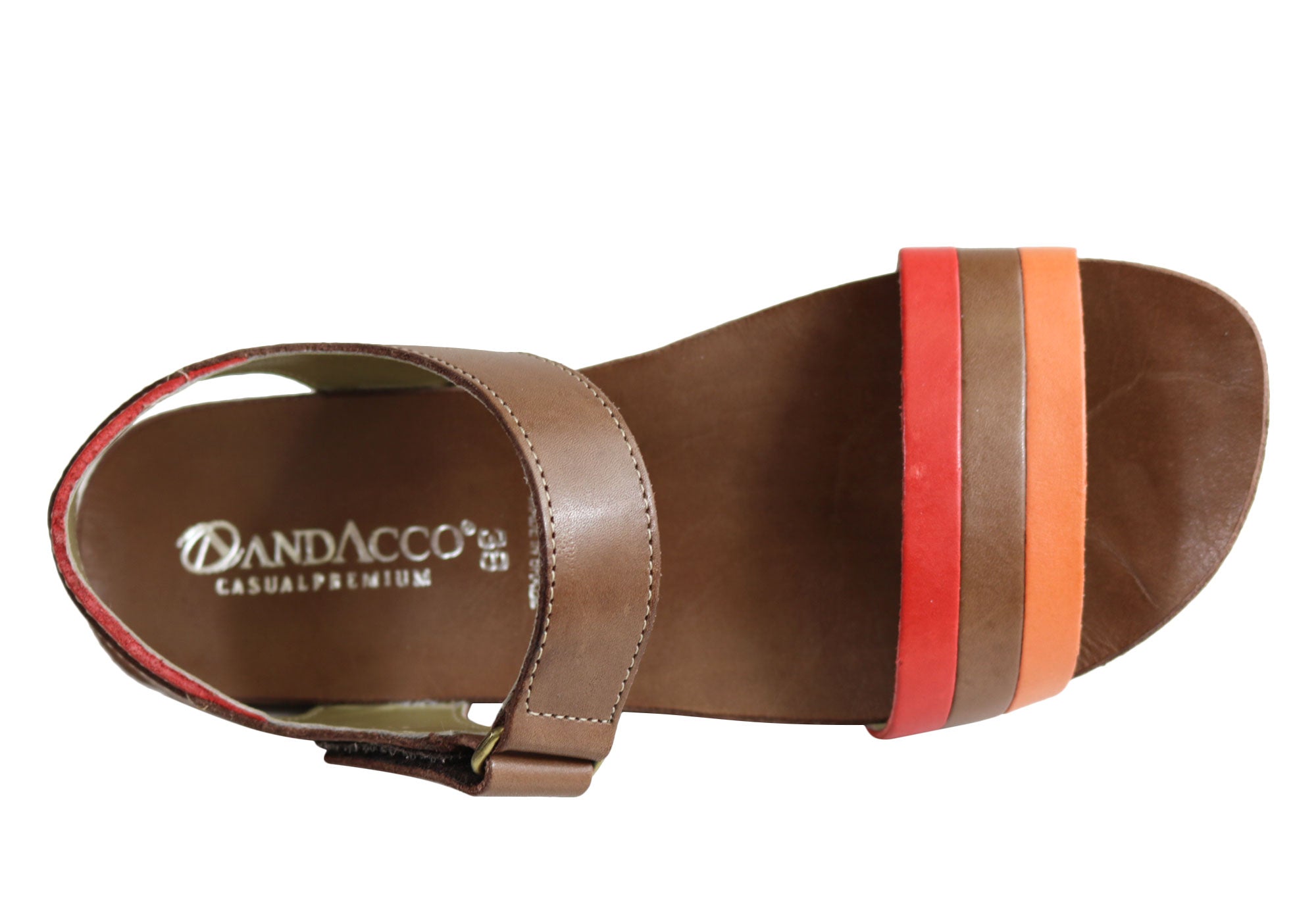 Andacco Canni Women's Comfortable Flat Leather Sandals - Handmade in Brazil - Perfect for Beach, Vacation & Summer Outfits