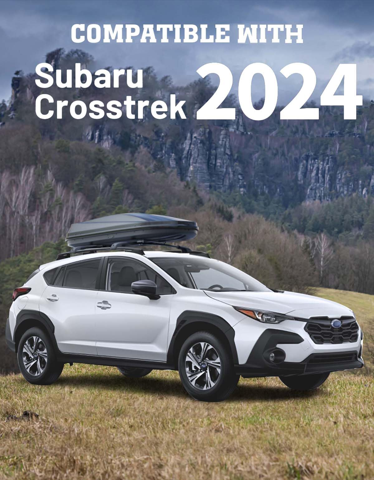 2024 Subaru Crosstrek Aluminum Roof Rack Cross Bars (Excluding Wilderness) - Lockable Cargo Carrier for Bikes, Kayaks, Snowboards & Luggage | Perfect for Road Trips, Outdoor Adventures & Gear Transport