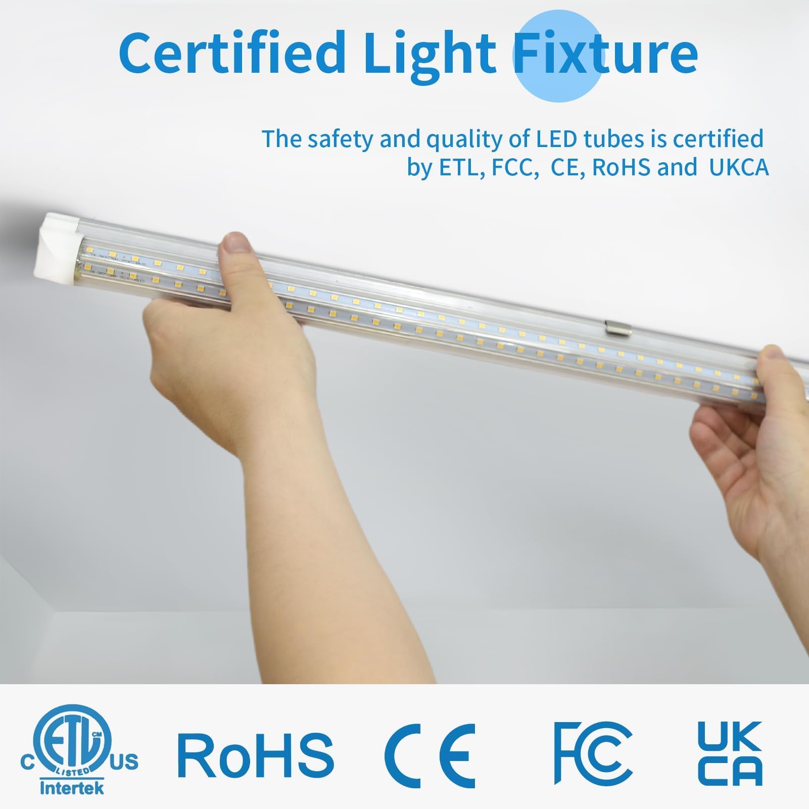 CNSUNWAY 2FT LED Shop Light, 24W 5000K Daylight White T8 LED Light Fixture, 3100LM Super Bright, D-Shaped Linkable LED Tube Lights for Garage, Workshop, Basement, Office - Plug & Play, Energy Saving, 2 Pack - Perfect for Task Lighting, Workbench Illumination & Home Improvement Projects