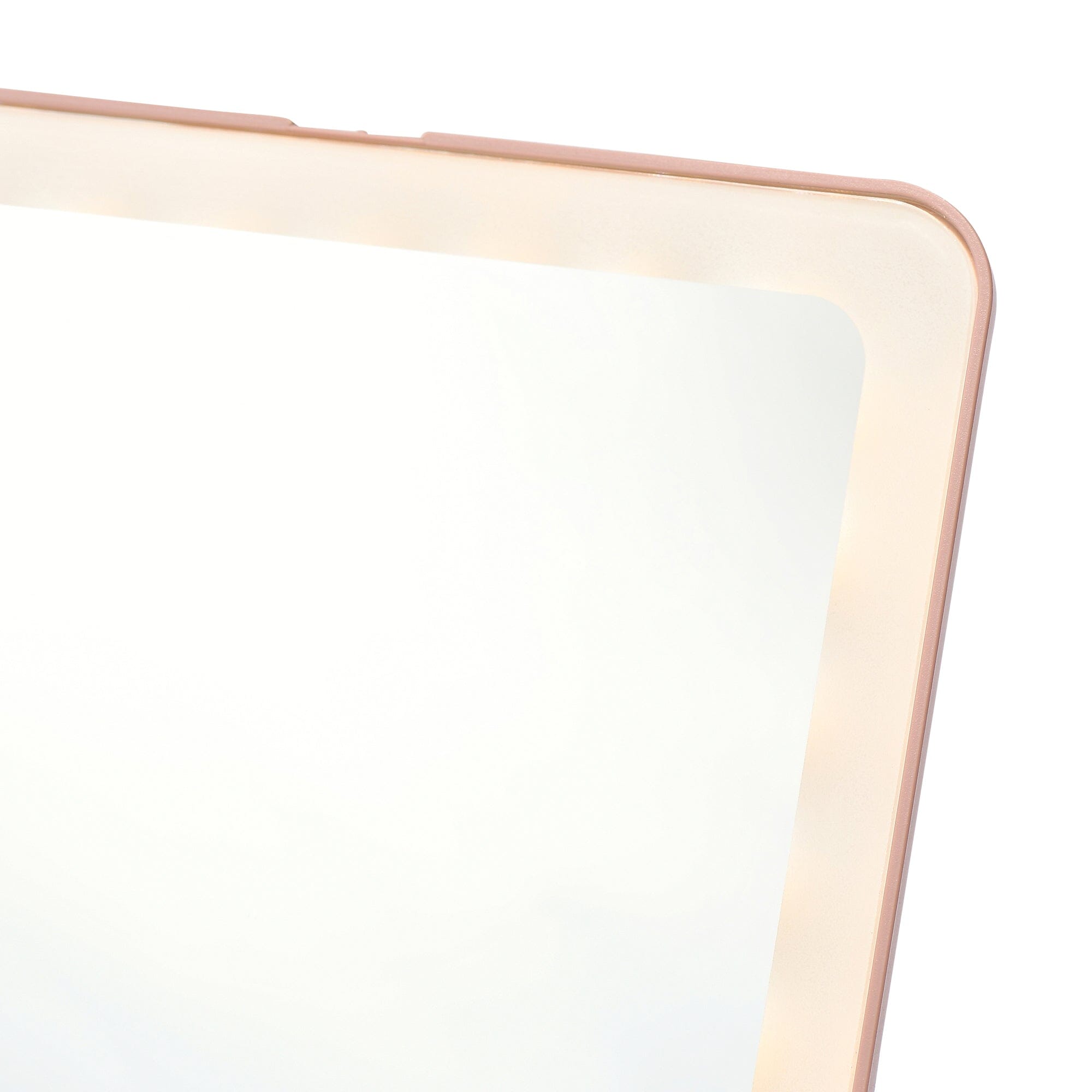 Pink LED Folding Mirror with Lights - Portable Vanity Mirror for Makeup, Travel, and Home Use