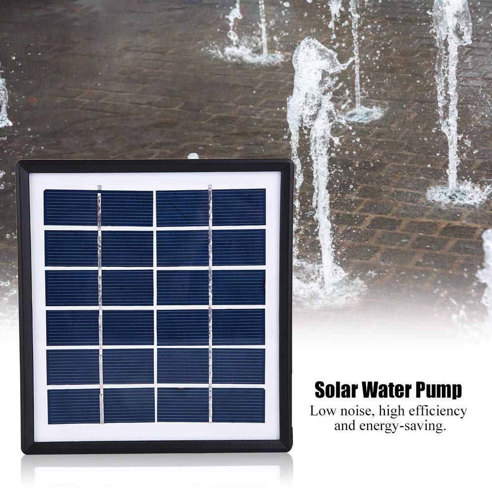 UltraQuiet Solar Submersible Water Pump Kit - 5W Brushless Fountain Pump with Solar Panel for Pool, Koi Pond, Garden, Bird Bath, Waterfall & Aquarium | Perfect for Outdoor Water Features and Hydroponics