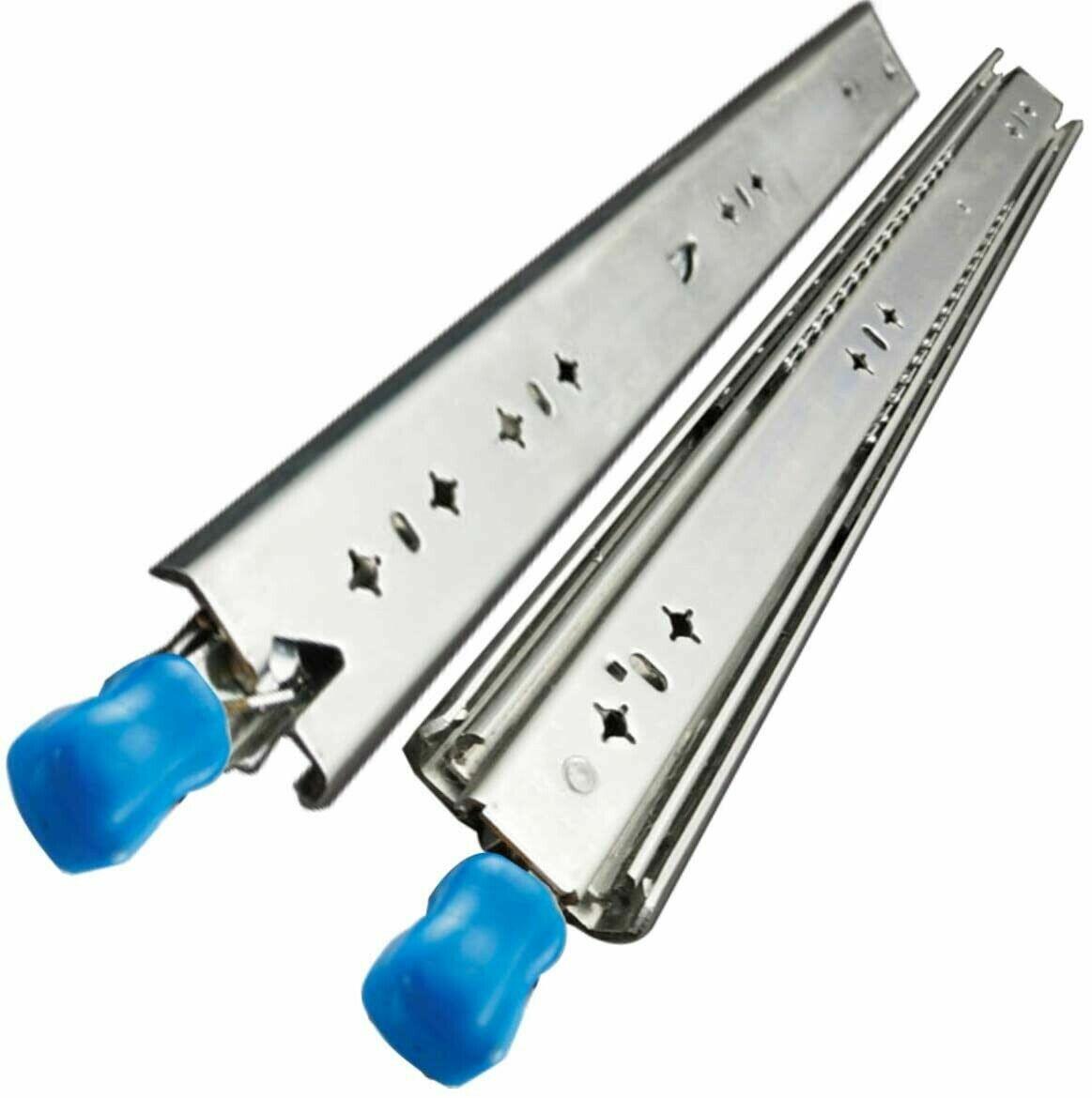 VADANIA VD2053 265lb Heavy Duty Drawer Slides with Lock - 3 Fold Full Extension (1 Pair) - Perfect for Kitchen Cabinets, Office Furniture, and Garage Storage Organizers