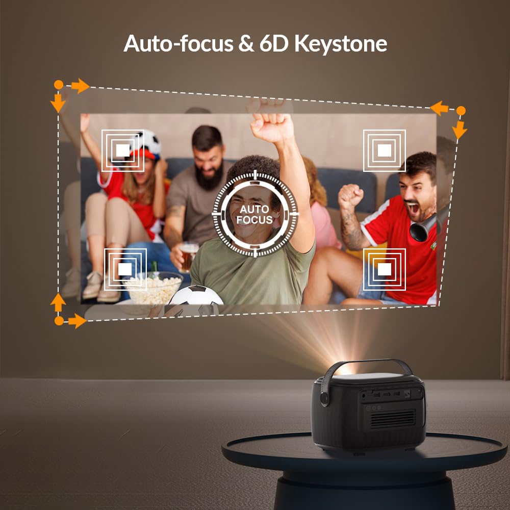 BYINTEK R20 Max Mini Projector - Smart WiFi DLP Projector with Android 11.0 | 15600mAh Battery | 3D Support | Portable Home Theater for Movies, Teaching & Outdoor Entertainment