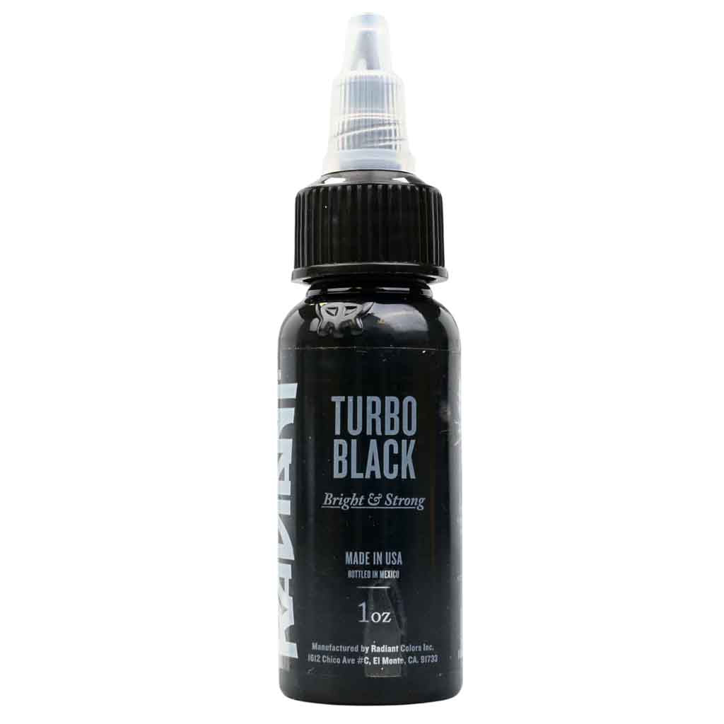 Premium Turbo Black Radiant Ink - 1 oz Bottle for Calligraphy, Screen Printing & DIY Crafts - High-Quality Pigment Ink for Artists and Professionals
