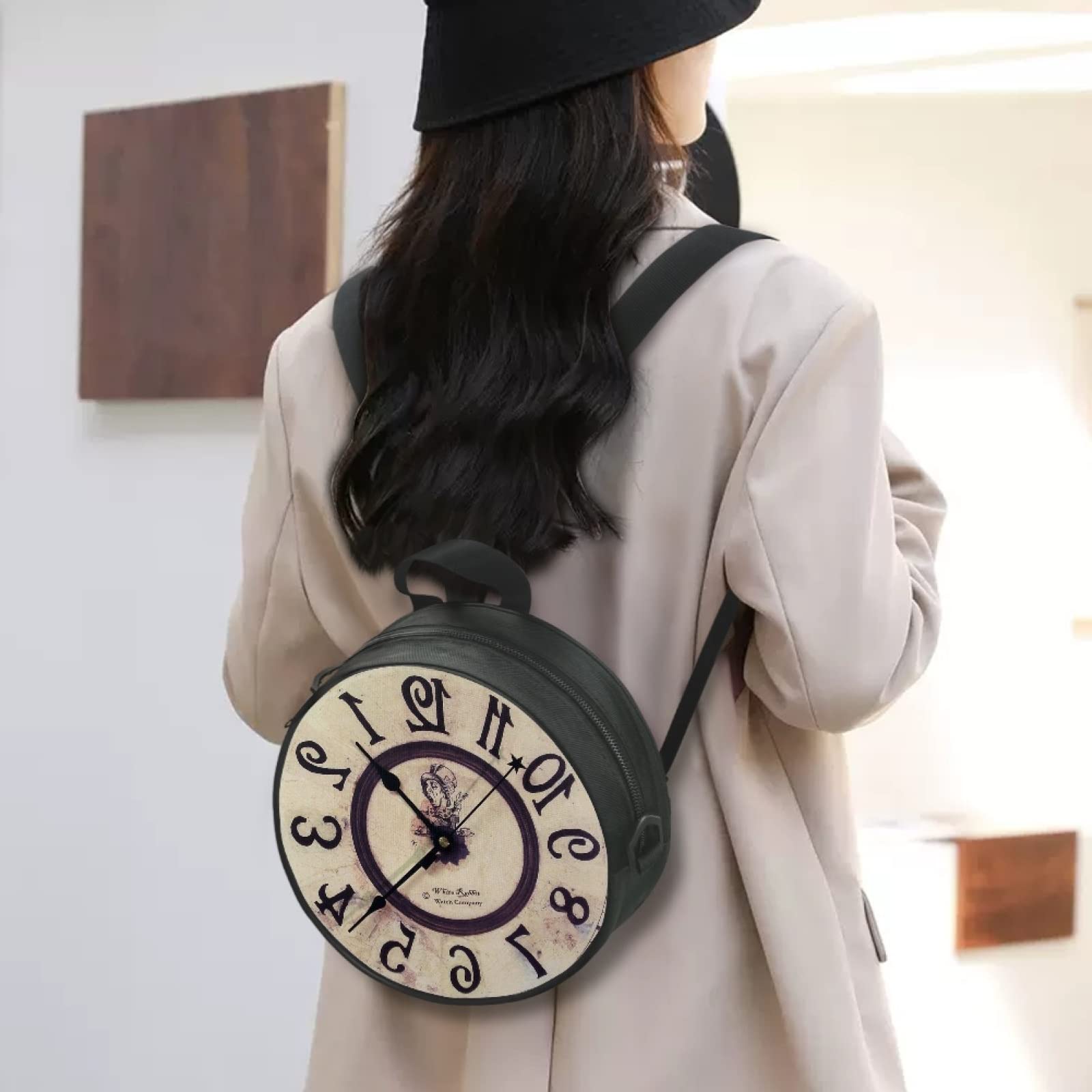 Stylish Women's Round Clock-Shaped Zipper Purse - Fashionable Tote & Shoulder Handbag for Women, Perfect Gift for Mom & Girlfriend | Ideal for Work, Travel & Everyday Use