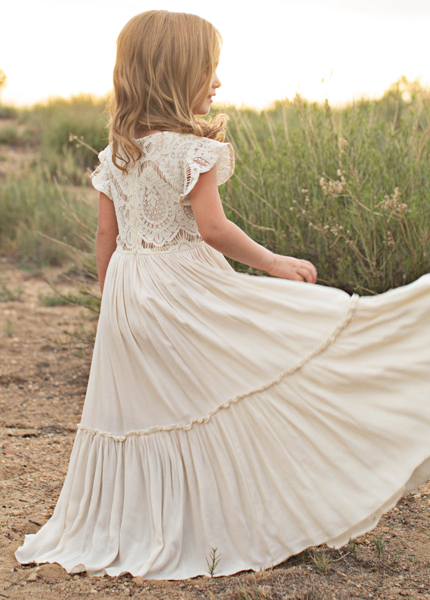 Elegant Cream Macy Dress for Women - Perfect for Weddings, Parties & Special Occasions