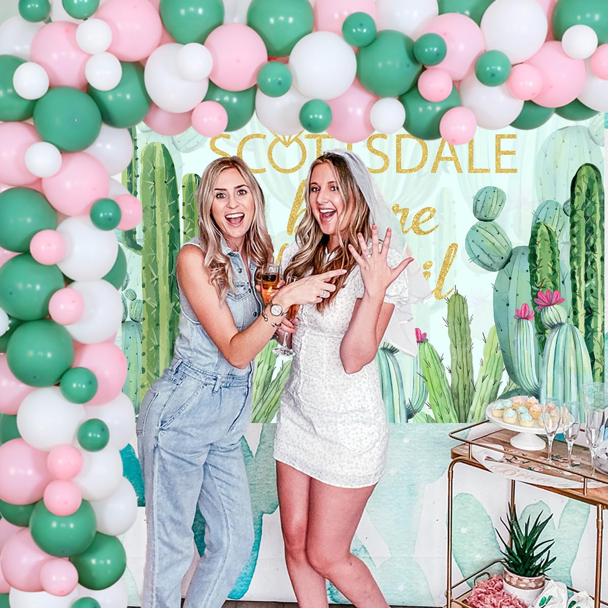 Scottsdale Bachelorette Party Decorations - Balloon Garland Kit for Bridal Shower & Engagement