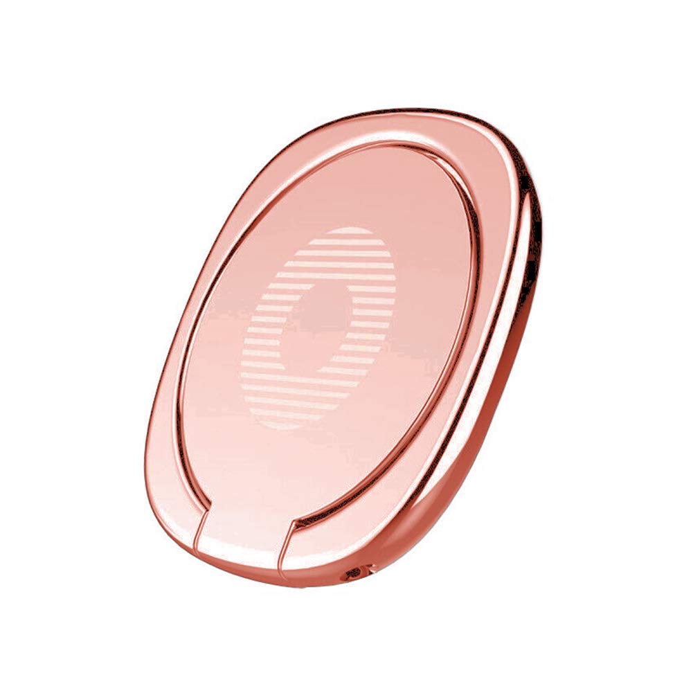 360° Rotating Magnetic Phone Holder for Car - Rose Gold | iPhone Galaxy Huawei Compatible | Ultra Thin Metal Ring Stand
