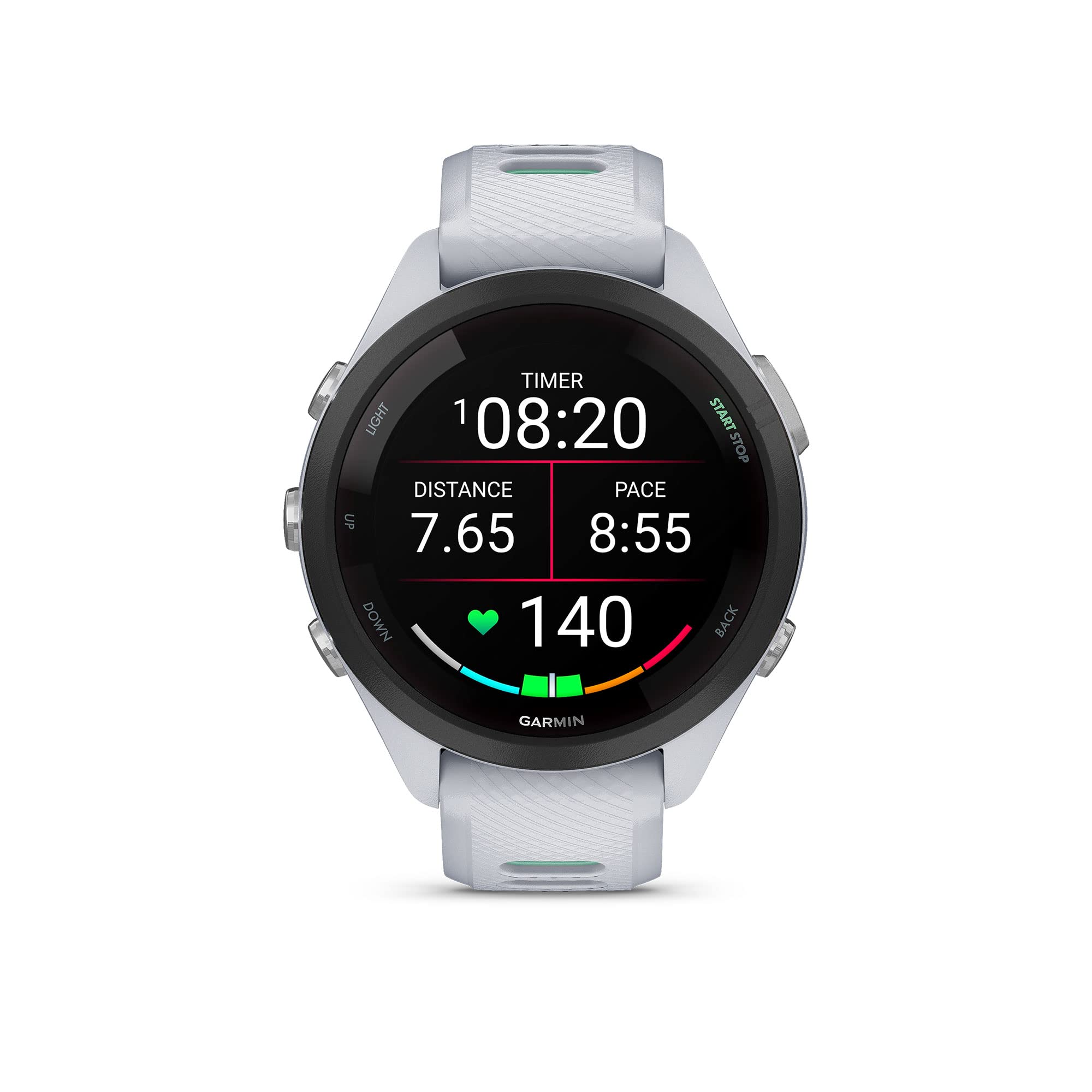 Garmin Forerunner 265S Advanced Multisport GPS Smartwatch with Touchscreen, Heart Rate Monitor & 15-Day Battery - Whitestone (Includes Signature Charging Bundle) | Perfect for Running, Cycling, Swimming & Daily Fitness Tracking