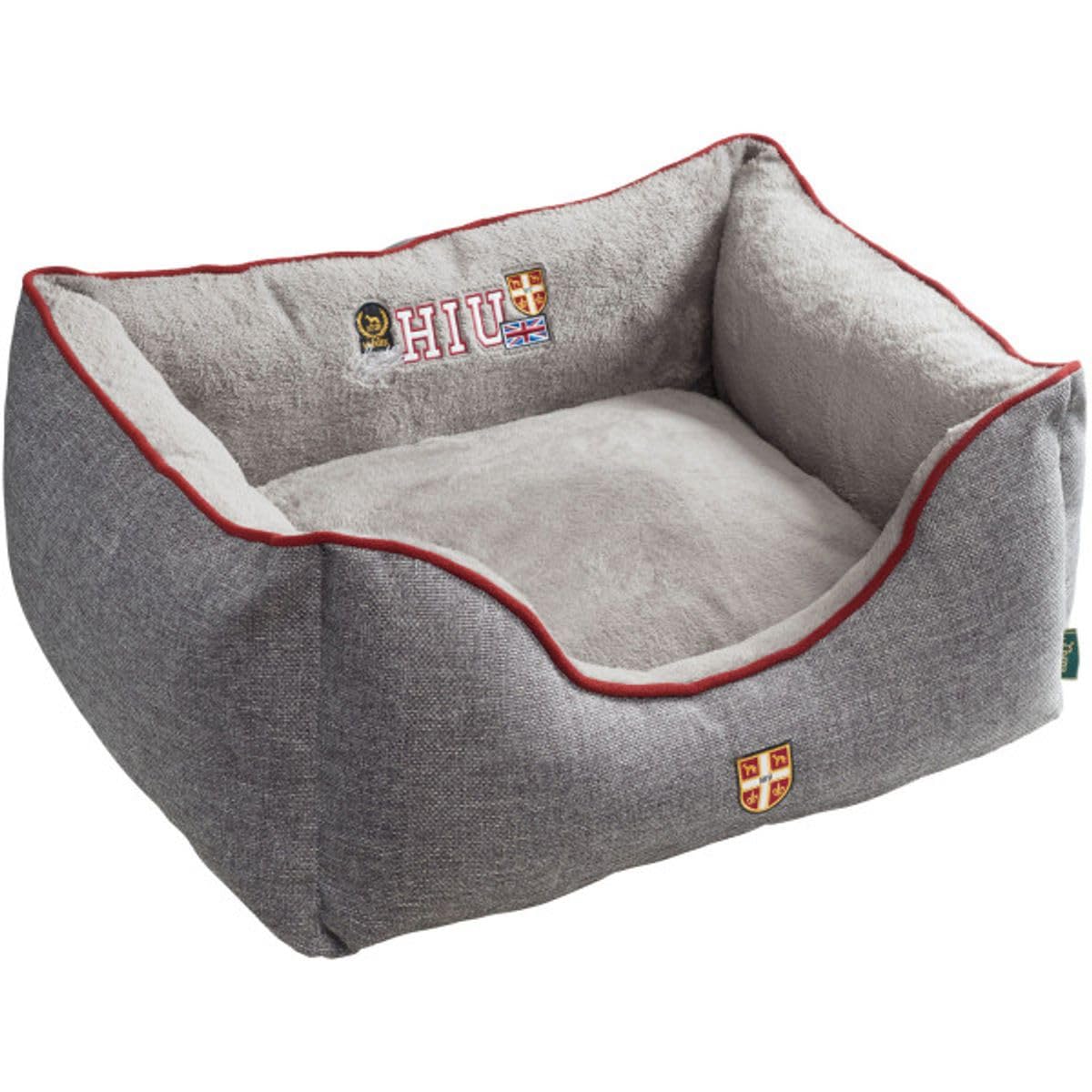 HUNTER Dog Sofa Bed for Medium Dogs, 80 x 60 cm, Grey - Cozy Pet Bed for University Dorm, Apartment & Home Use