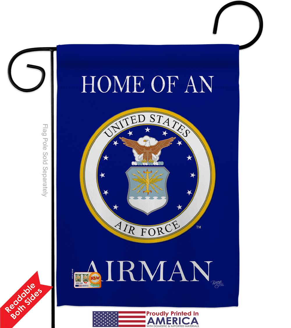 USAF Armed Forces Garden House Flags Kit - Double-Sided 28x40 Inch American Military Veteran Yard Banner - Made in USA - Perfect for Patriotic Home Decor & Military Appreciation Gifts