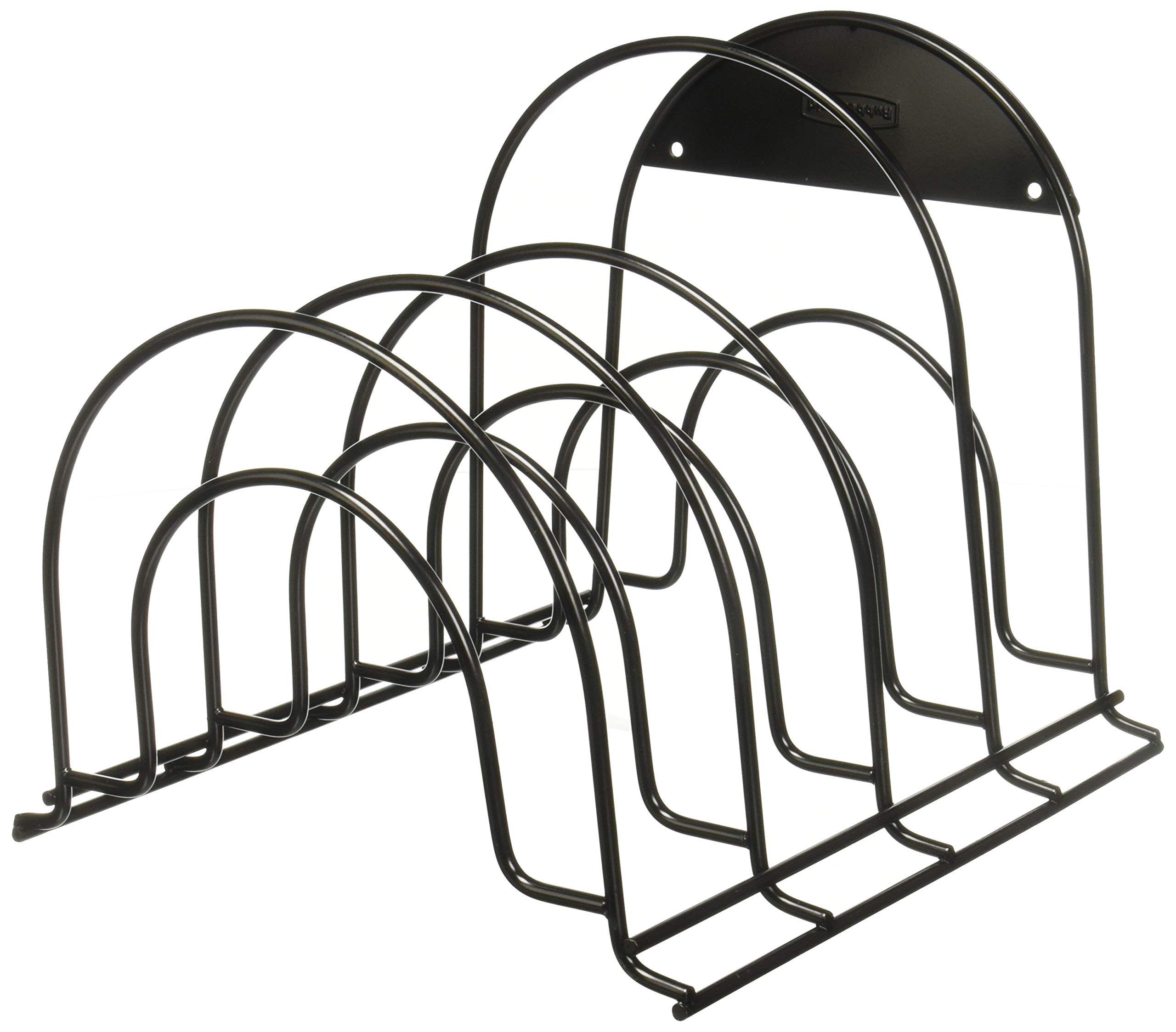Rubbermaid Black Pan Organizer - Space-Saving Cookware Rack for Kitchen Cabinets & Drawers | Perfect for Pots, Pans & Baking Sheets Storage