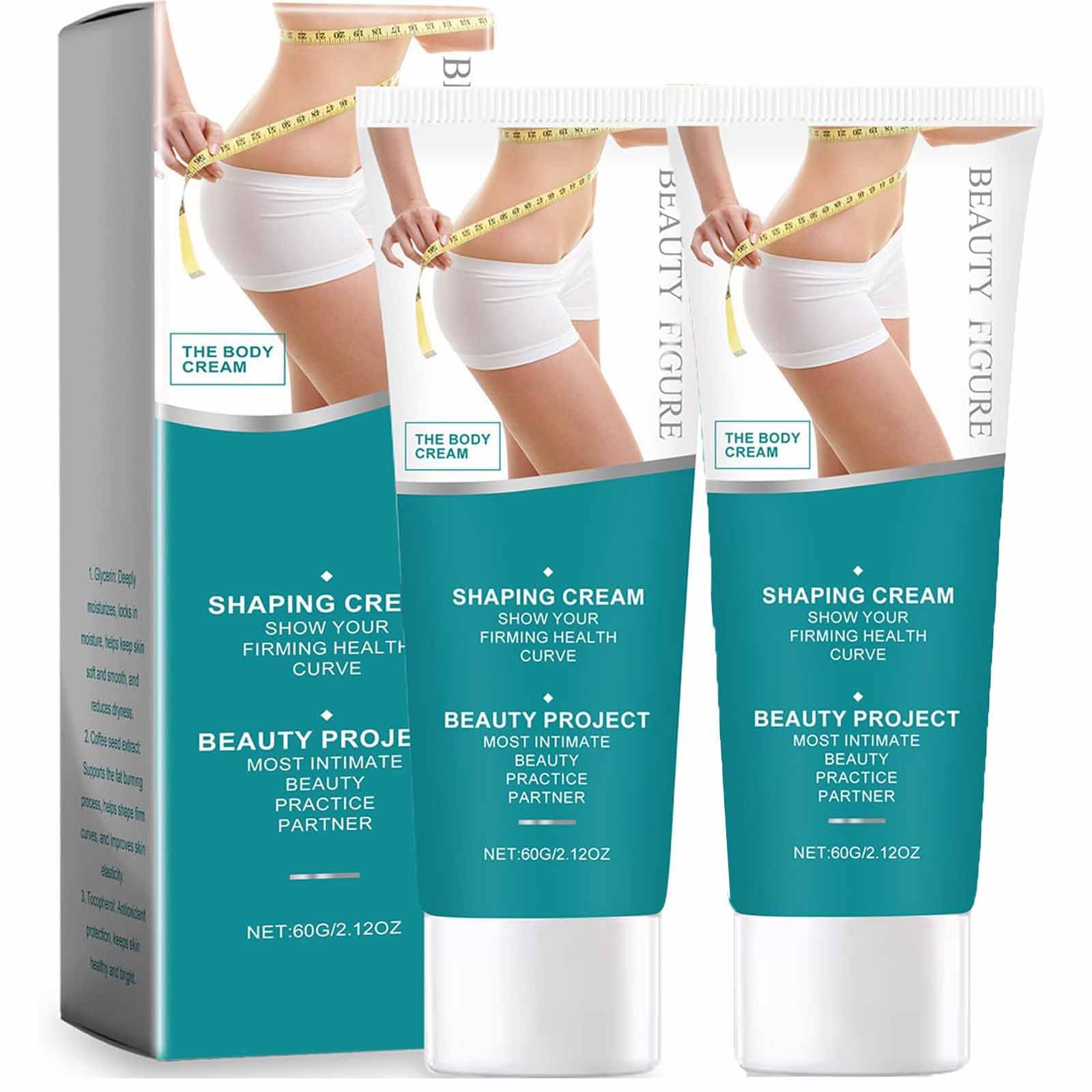 Premium Multi-Effect Body Massage Cream - 60g Firming & Tightening Lotion for Cellulite Reduction & Skin Hydration | Beauty Figure Enhancer for Butt, Thighs & Abdomen | Perfect for Post-Workout Recovery & Spa Nights (2-Pack)