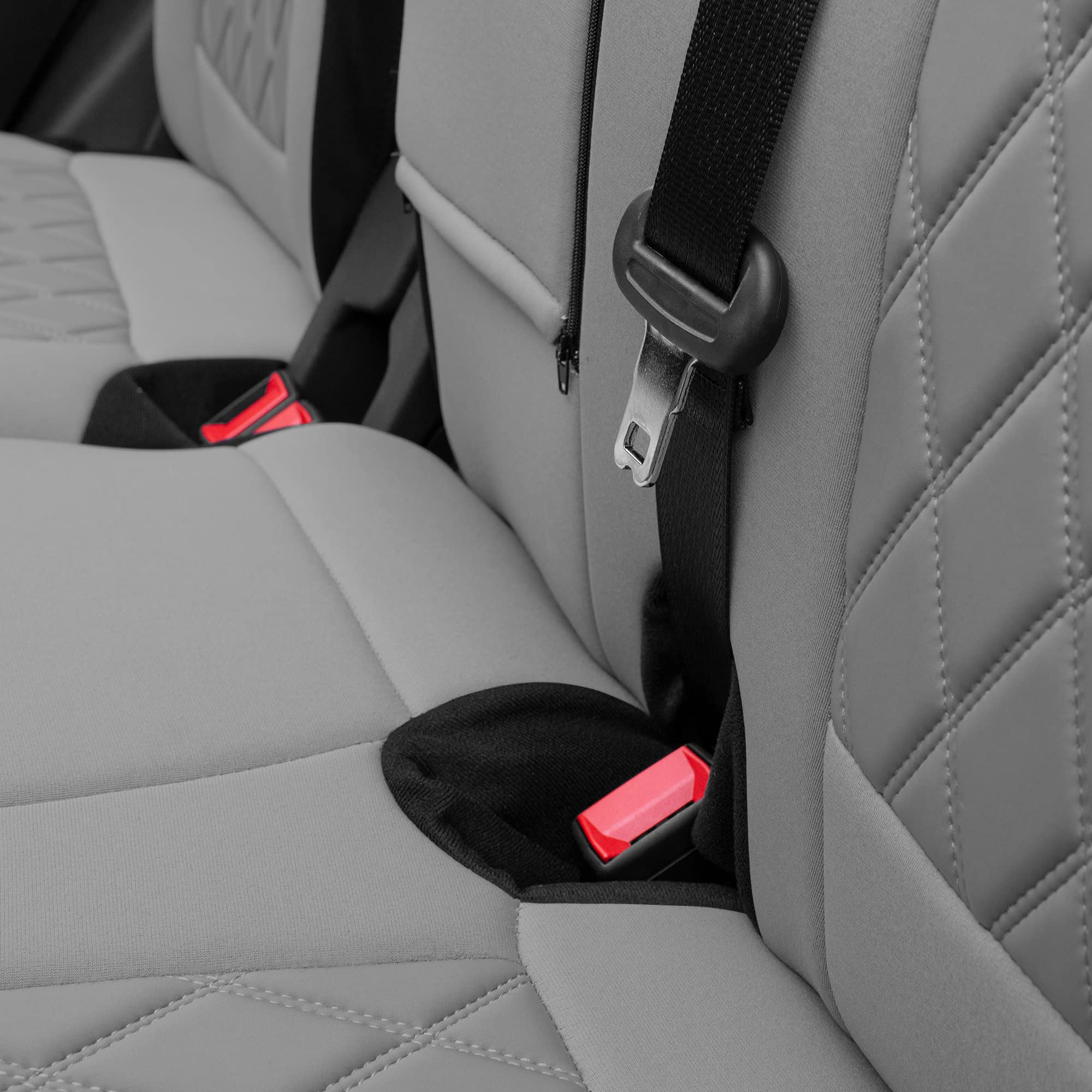 Custom Fit Neoprene Seat Covers for 2021-2022 Ford Bronco SUV - Water Resistant Neosupreme Front & Rear Set in Solid Gray | Perfect for Off-Road Adventures, Daily Commutes & Car Protection