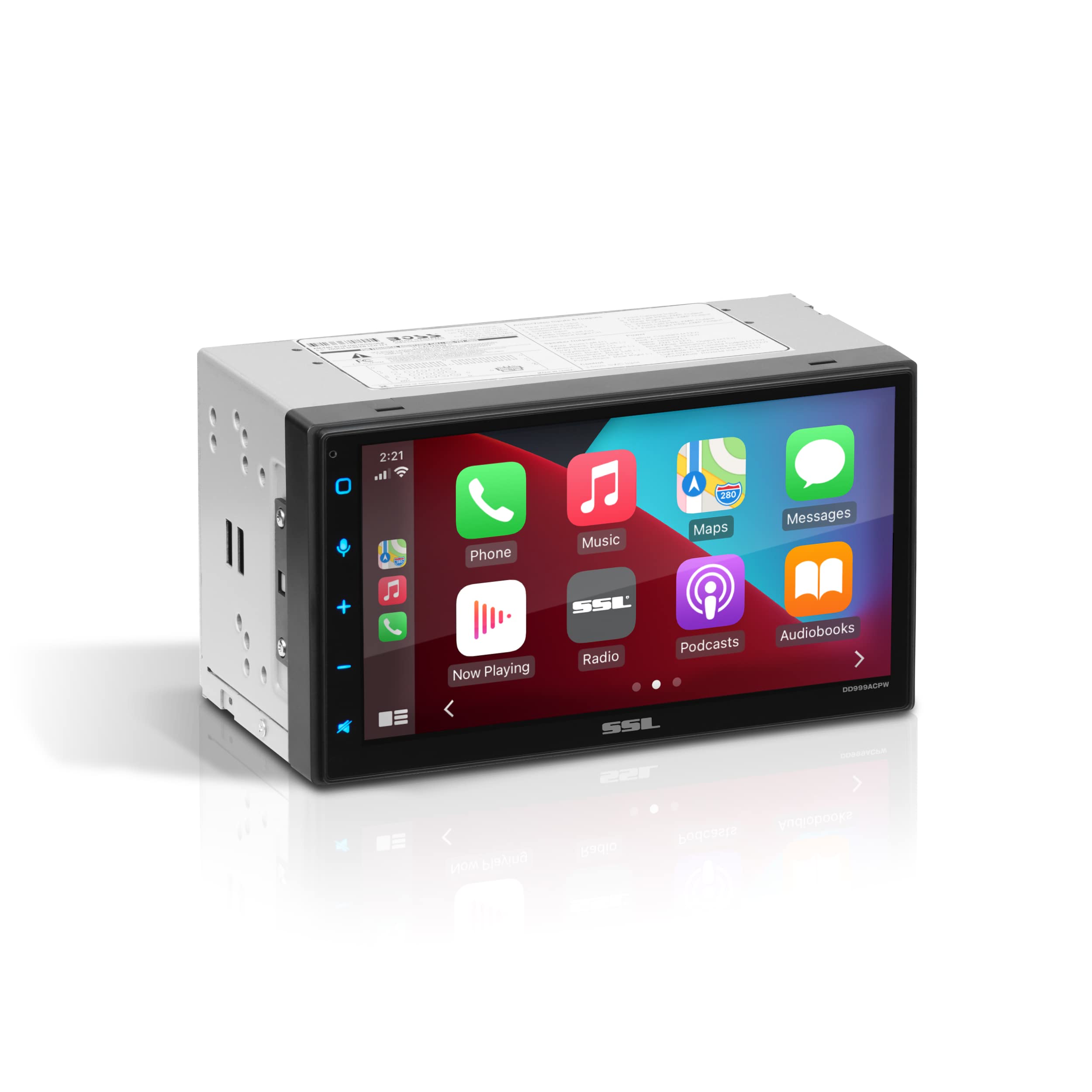 Sound Storm Laboratories DD999ACPW Wireless Apple CarPlay & Android Auto Double-Din Car Stereo - 6.75