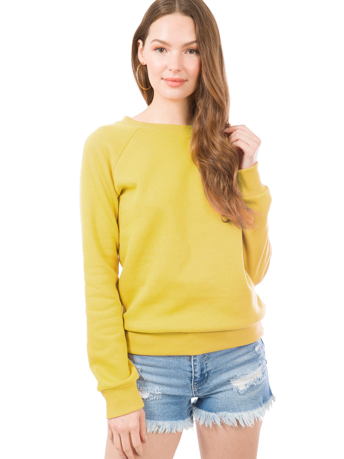 Olivia Women's Soft Fleece Pullover Sweatshirt - Comfortable Crewneck Fall Top for Casual Wear, Lounge & Outdoor Activities