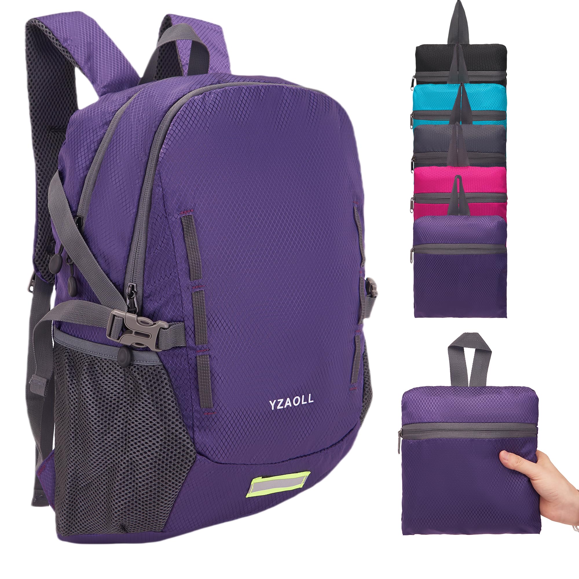 YZAOLL Ultra Lightweight Packable Backpack 20L - Foldable Water Resistant Daypack for Travel, Hiking & Outdoor Activities | Compact Backpack for Women & Men | Perfect for Commuting, Camping & Daily Use