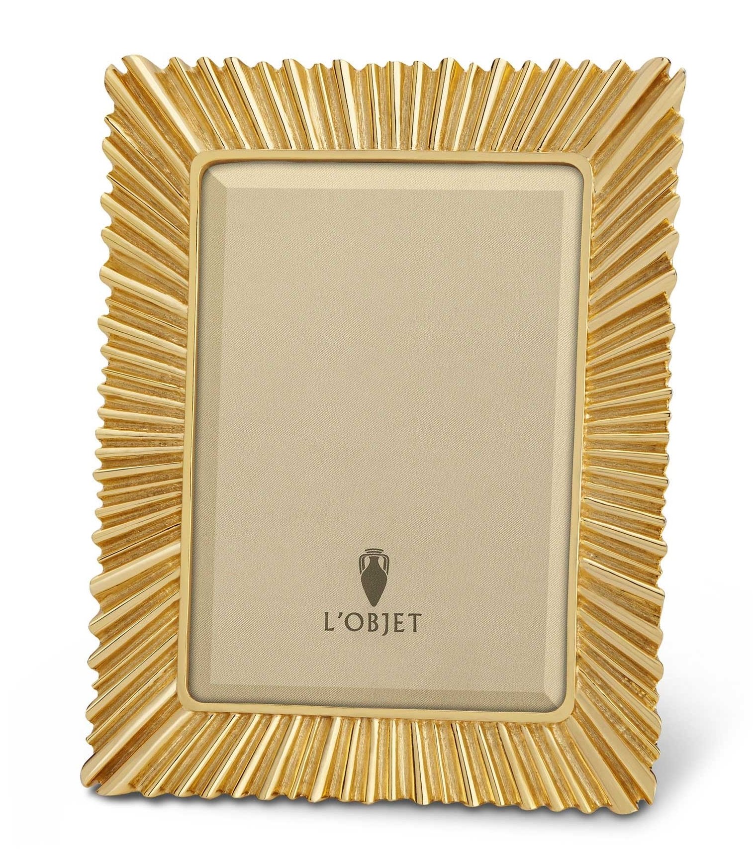 L'Objet Ray Gold 4x6 Picture Frame - Elegant Photo Display for Home Decor, Office Desk & Gift Giving
