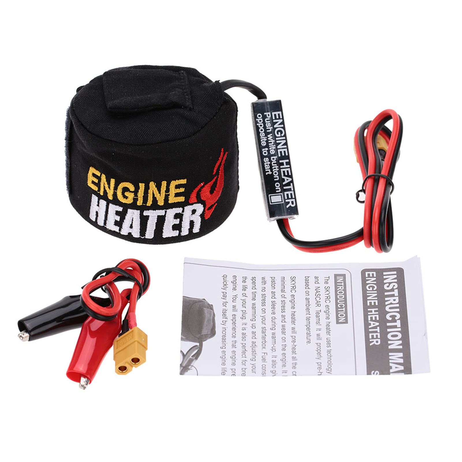 HUIOP RC Engine Heater for 1/5 1/8 1/10 Scale Nitro RC Cars, Airplanes & Helicopters (Fits 19-26 Size Engines) - Winter Preheating Solution for Cold Weather RC Racing & Flying