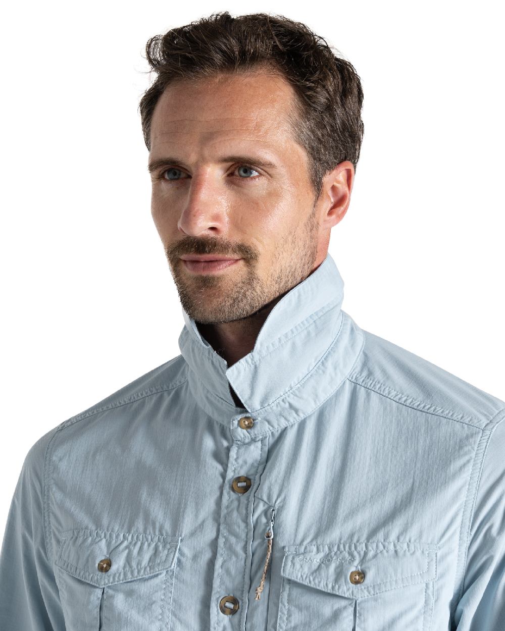Craghoppers Men's NosiLife Adventure Long Sleeve Shirt III - Bug Repellent Travel & Hiking Shirt for Outdoor Adventures