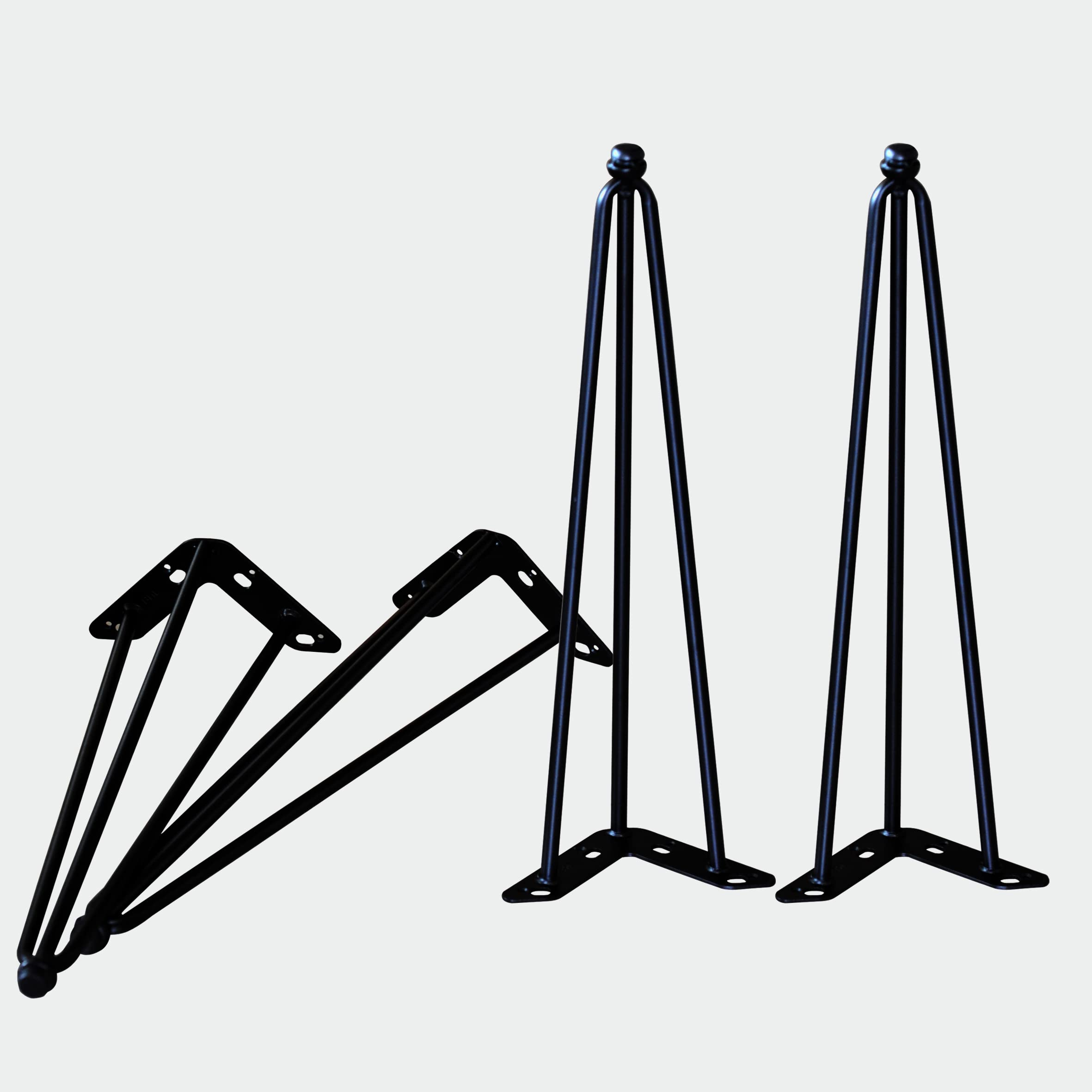 30 Inch Black Wrought Iron Metal Table Legs - Industrial Strength Hairpin Legs for Coffee, Computer & Dining Tables (Set of 4 with Screws) | Modern Console & Side Table Supports for Home & Office