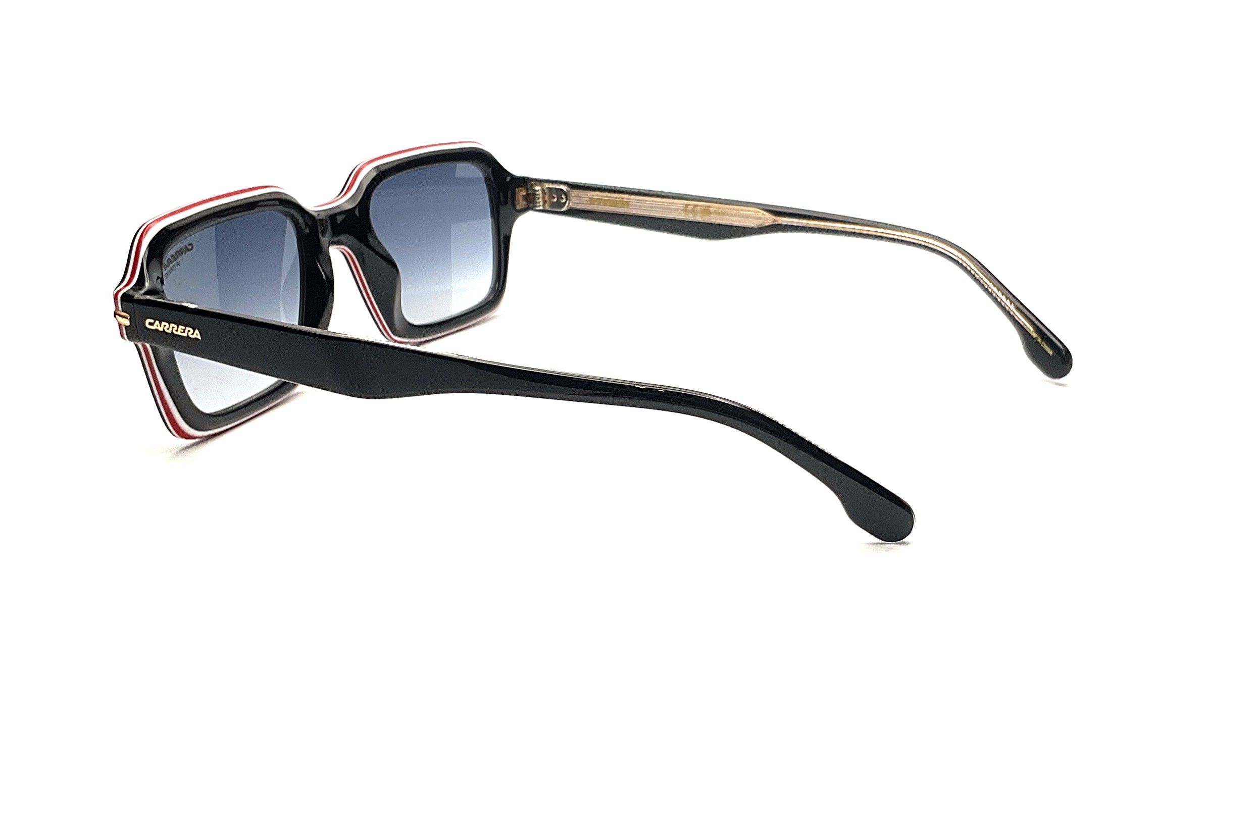 Carrera 358 Sunglasses - Black Gold Frame - UV Protection - Polarized Lenses for Driving, Running & Outdoor Activities